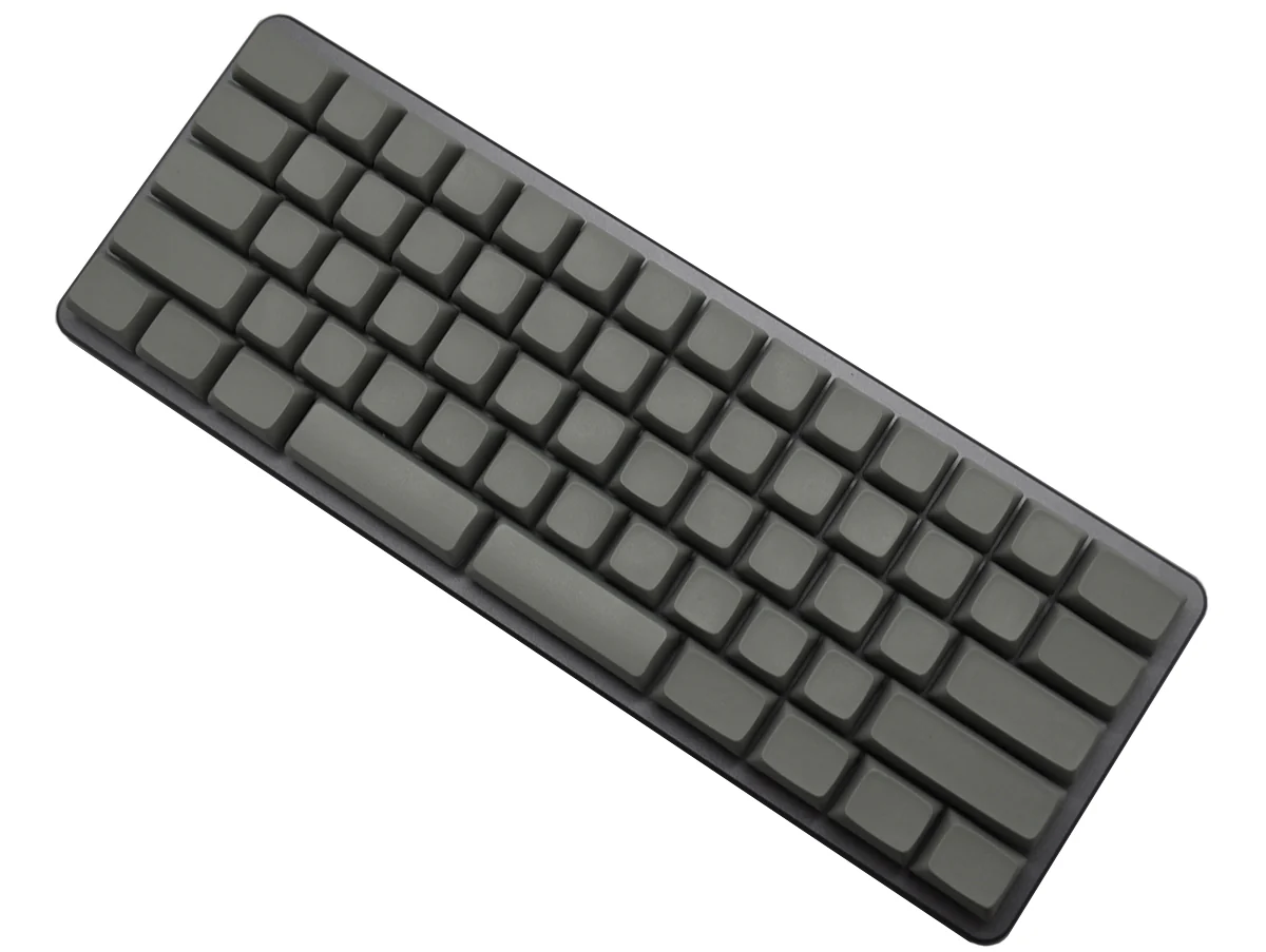 0.01 Z62 Dark Grey 60% White LED Blank PBT Mechanical Keyboard - Image 3