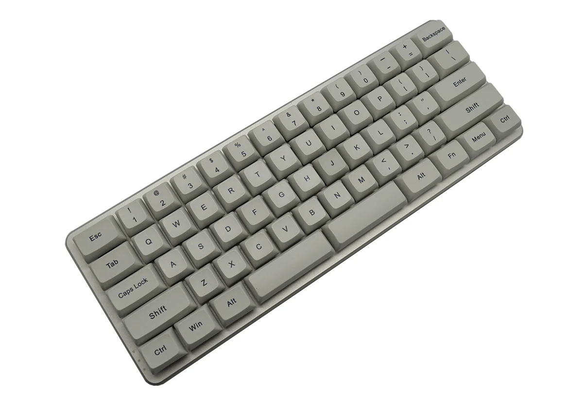 0.01 Z62 Silver Dye Sub White LED 60% Dye Sub PBT Mechanical Keyboard - Image 2