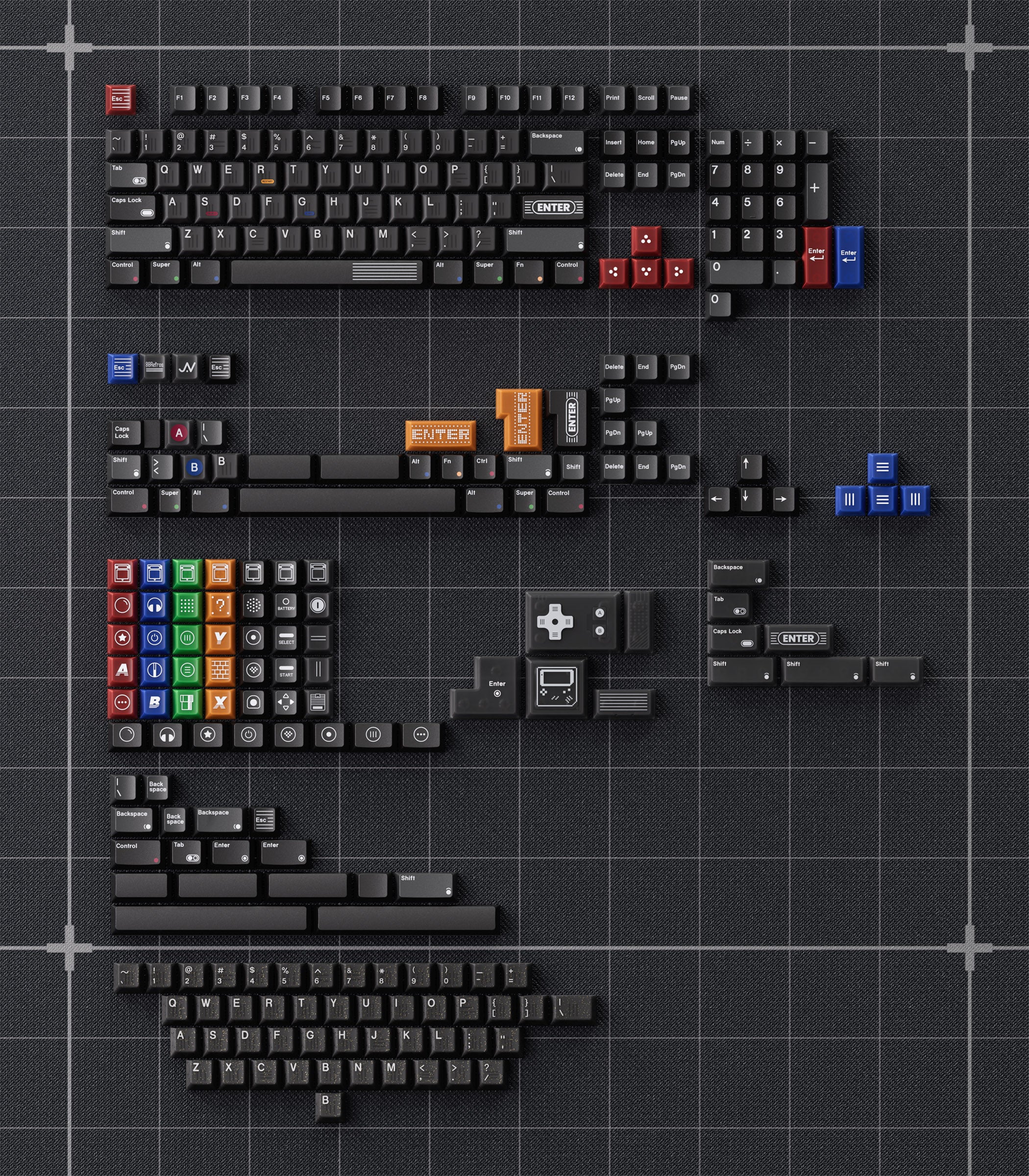 80Retros Game 1989 Black Translucent Keycap Set - Image 16