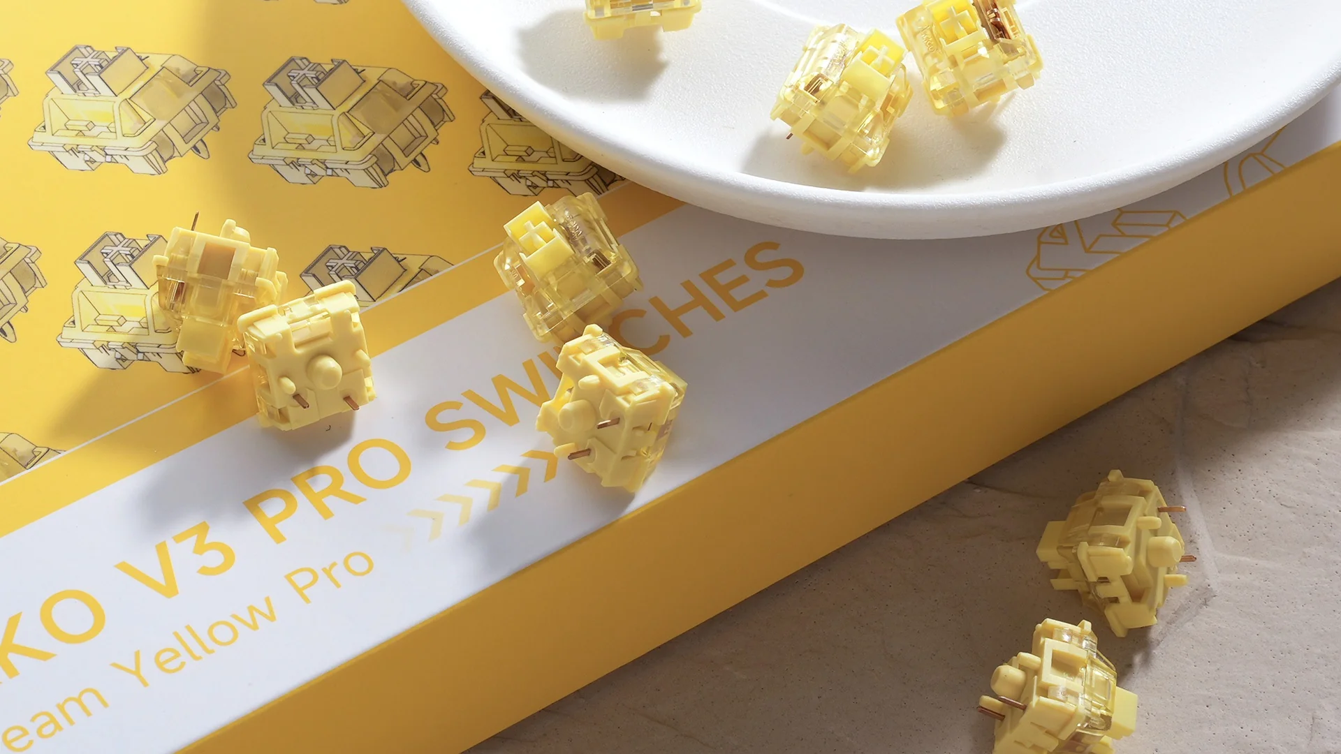 Akko Creamy Yellow Pro V3 50g Linear Switches 45 Pack - Image 7