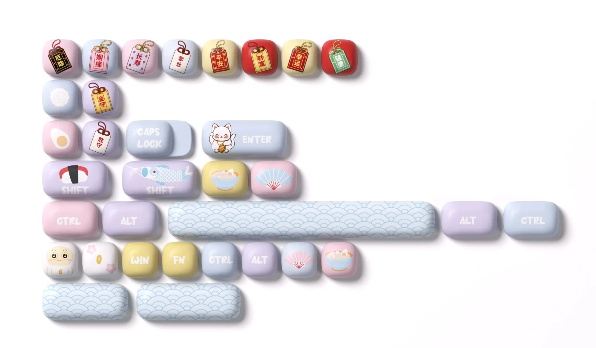 Akko Good Luck Charm 138 Key MOG Profile Dye Sub PBT Keycap Set - Image 2