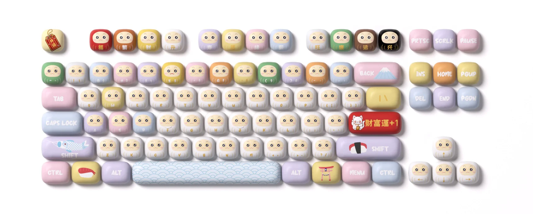 Akko Good Luck Charm 138 Key MOG Profile Dye Sub PBT Keycap Set - Image 8