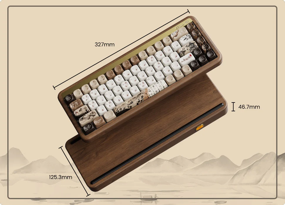 Akko MU01 Mountain Seclusion 65% Hotswap Wireless RGB Wood Keyboard - Image 8