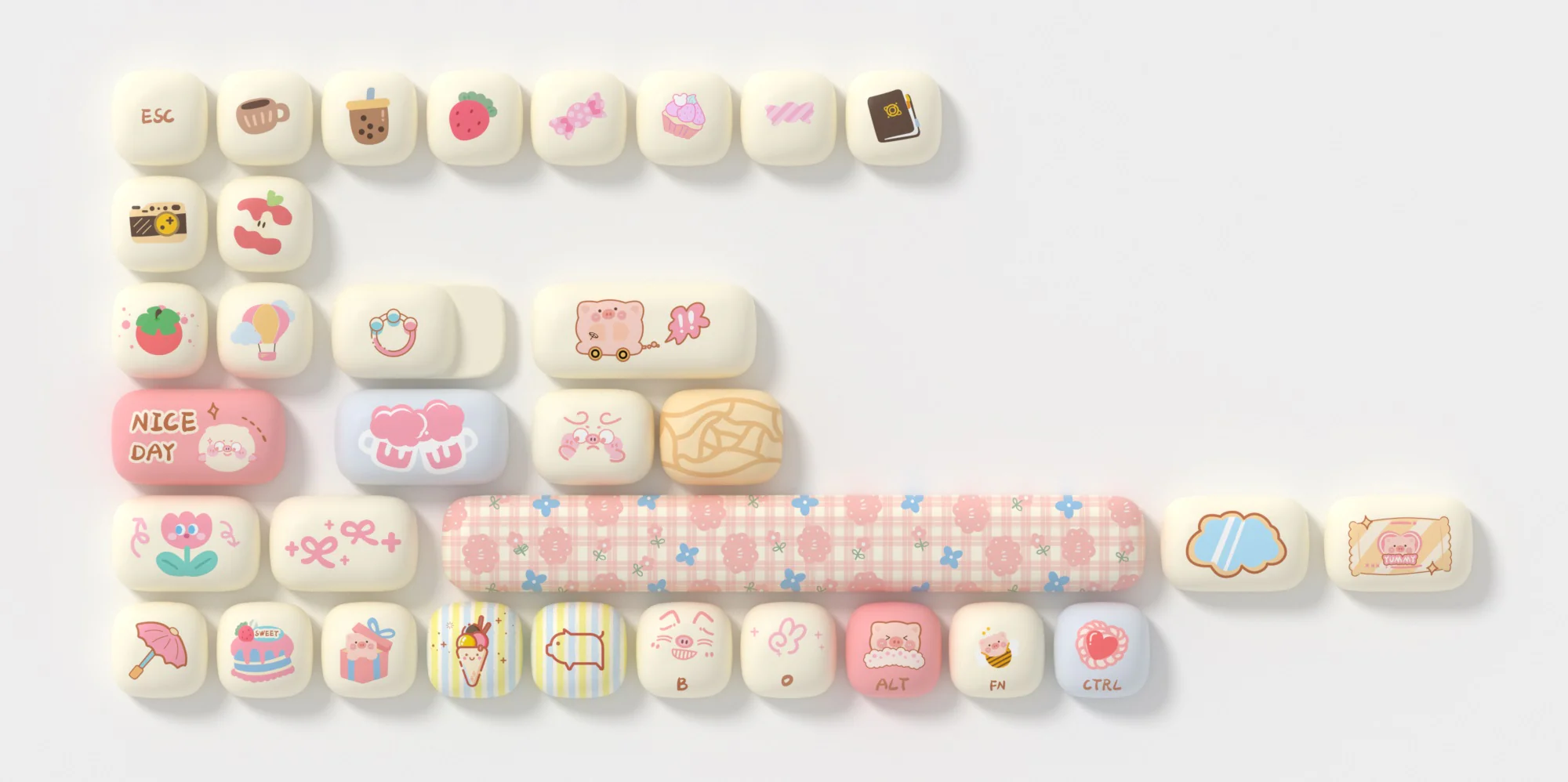 Akko Piggy Party 139 Key MOG Profile Dye Sub PBT Keycap Set - Image 2