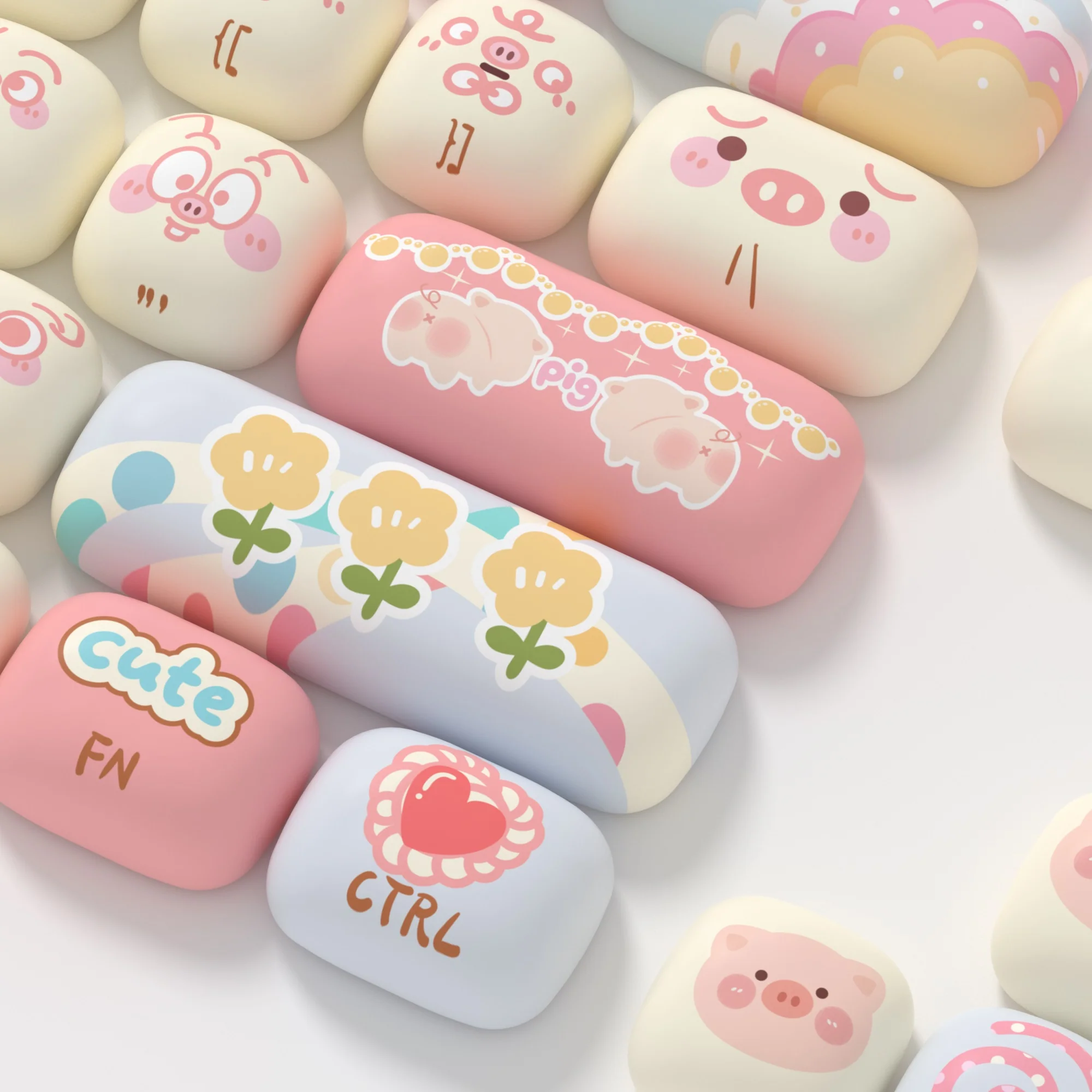Akko Piggy Party 139 Key MOG Profile Dye Sub PBT Keycap Set - Image 4