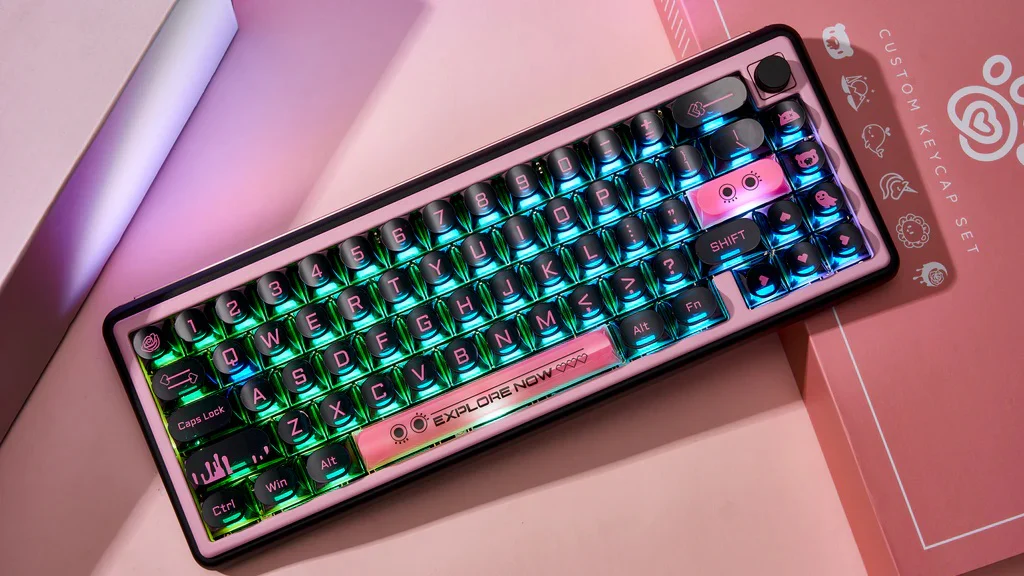 Chilkey Dark Blush 170 Key DDA Profile Dye Sub PC Keycap Set - Image 6