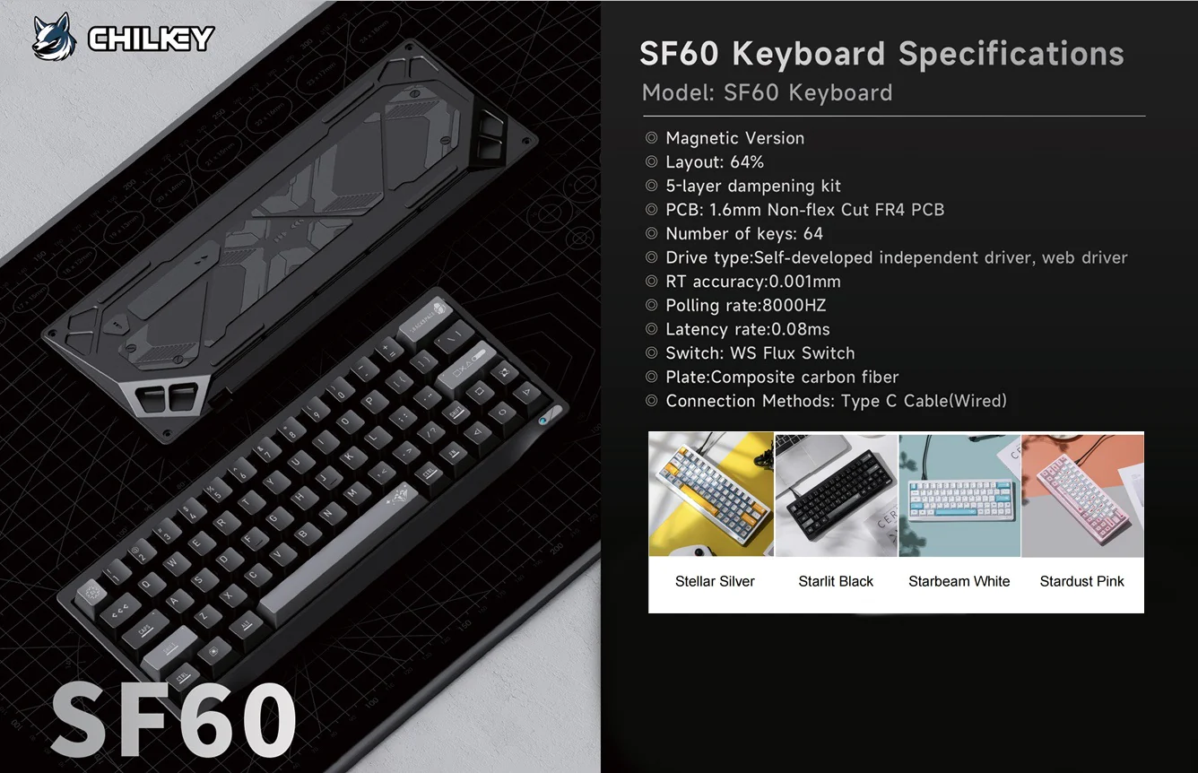 Chilkey SF60 HE Keyboard - Image 2