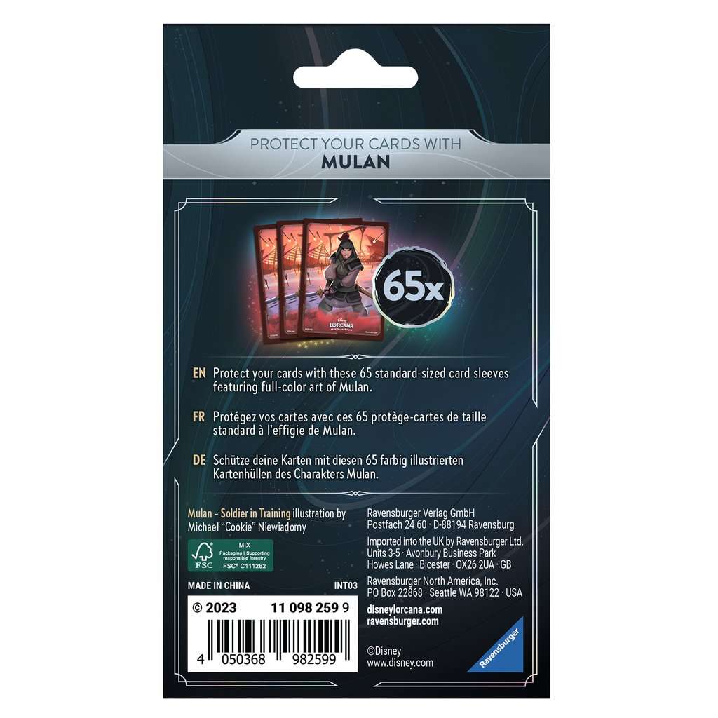 Disney Lorcana : Rise of the Floodborn Card Sleeves Pack Mulan - Image 2