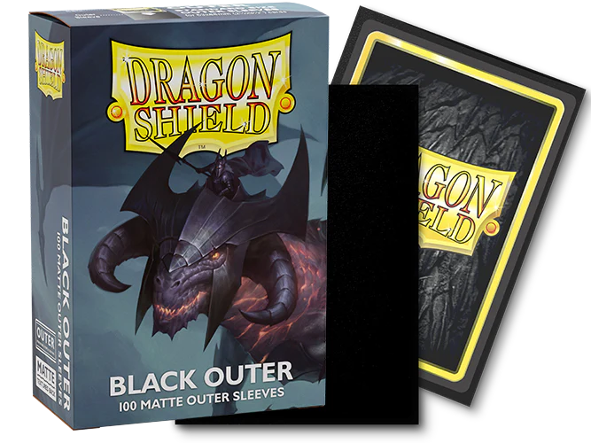 Dragon Shield Outer Sleeve Matte Card Sleeves Black 100ct