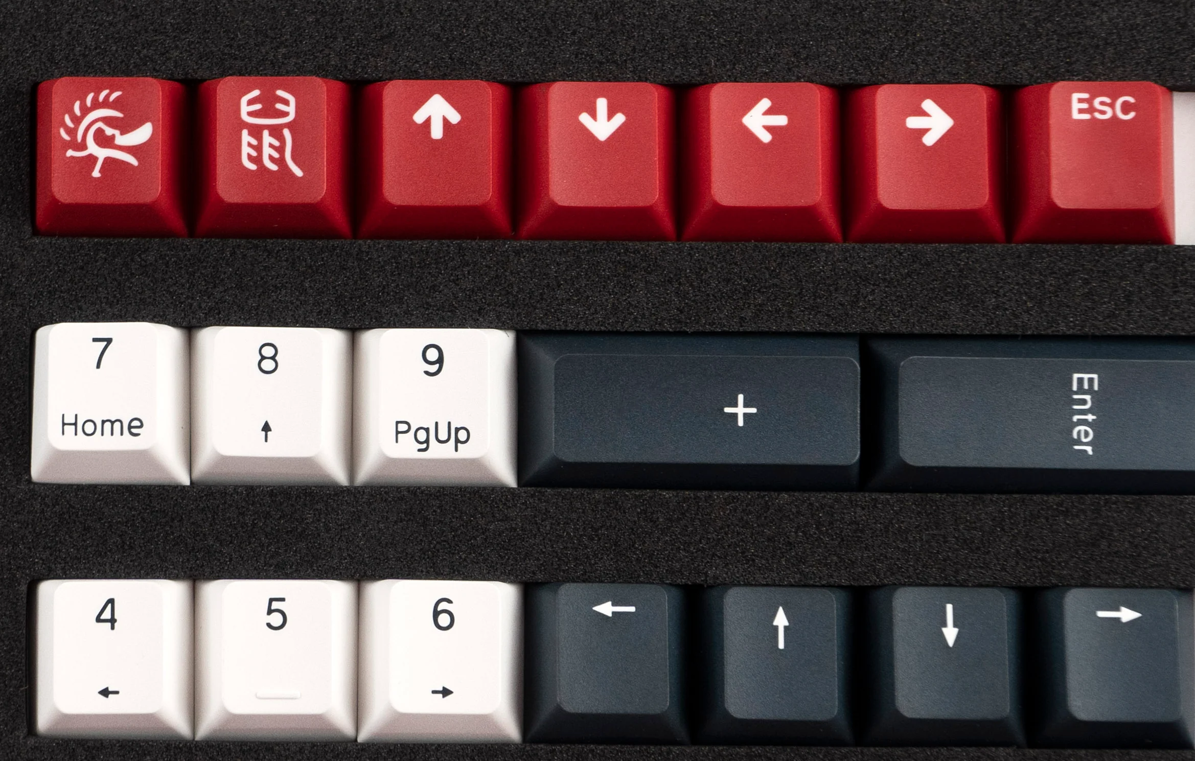 Ducky Tuxedo 108 Key Cherry Profile PBT Double Shot Keycap Set - Image 5