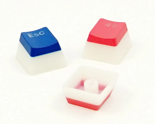 Ducky Coral / Blue Pudding 108 Key OEM Profile Double Shot PBT Keycap Set - Image 8