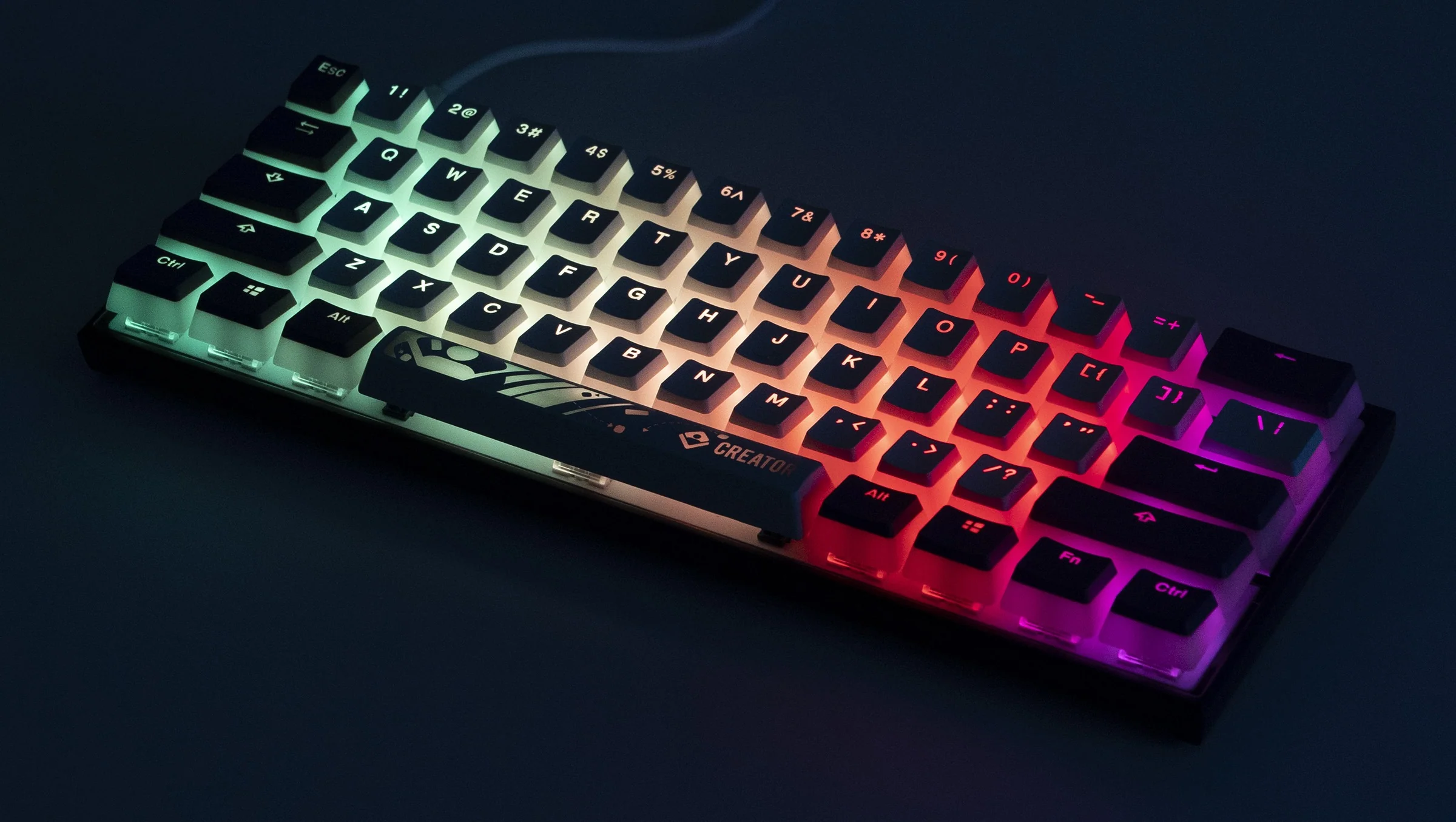 Ducky x MK Creator Mecha Mini RGB 60% Double Shot Pudding PBT Mechanical Keyboard - Image 3