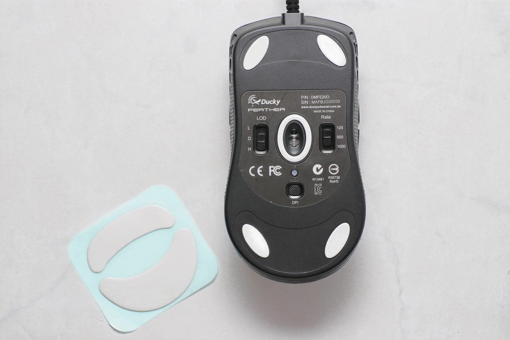 Ducky Feather Mouse 65g SR structure RGB 3389 Sensor Huano Switches - Image 10