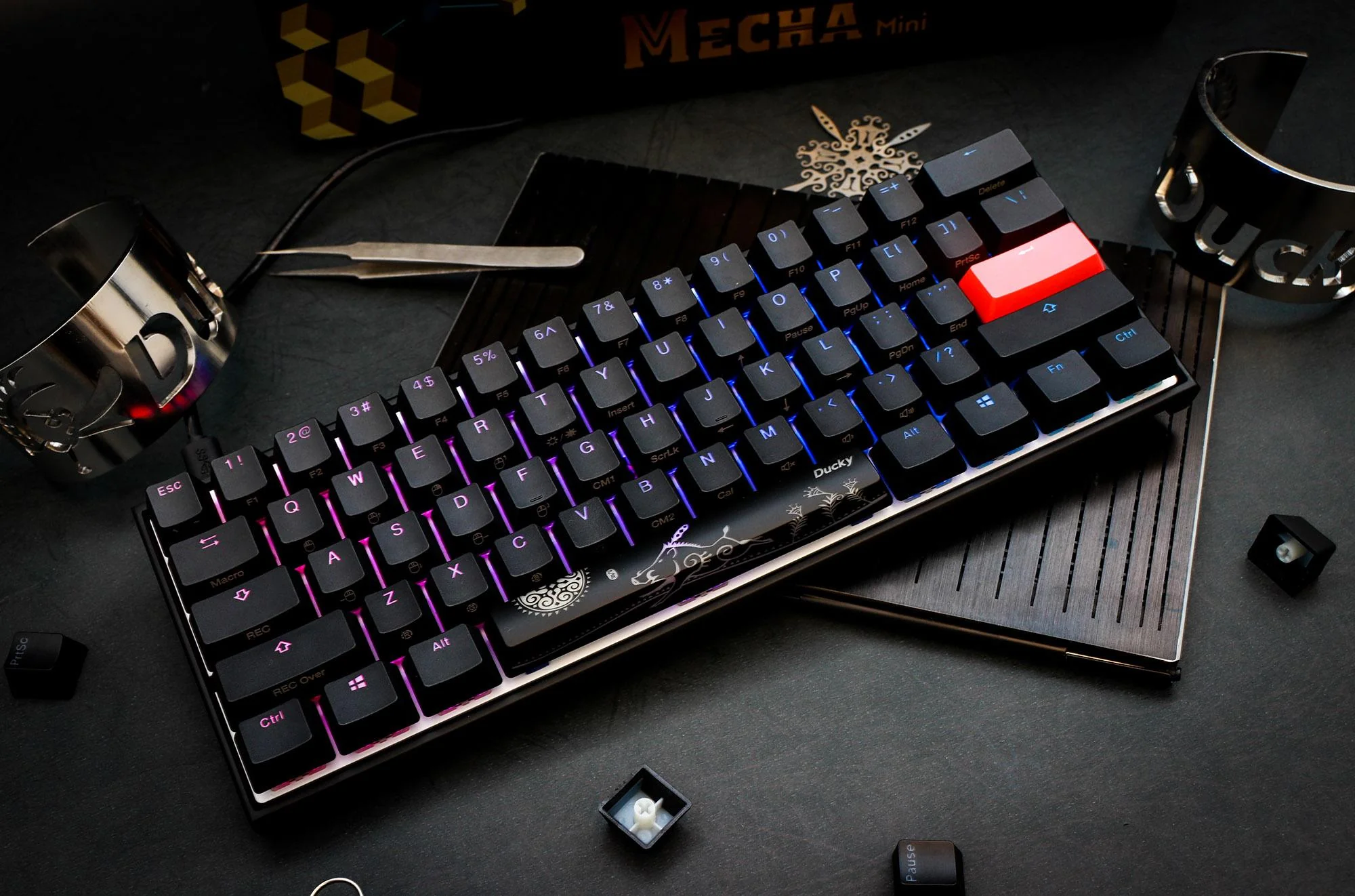 Ducky Mecha Mini v2 RGB LED 60% Double Shot PBT Mechanical Keyboard - Image 4