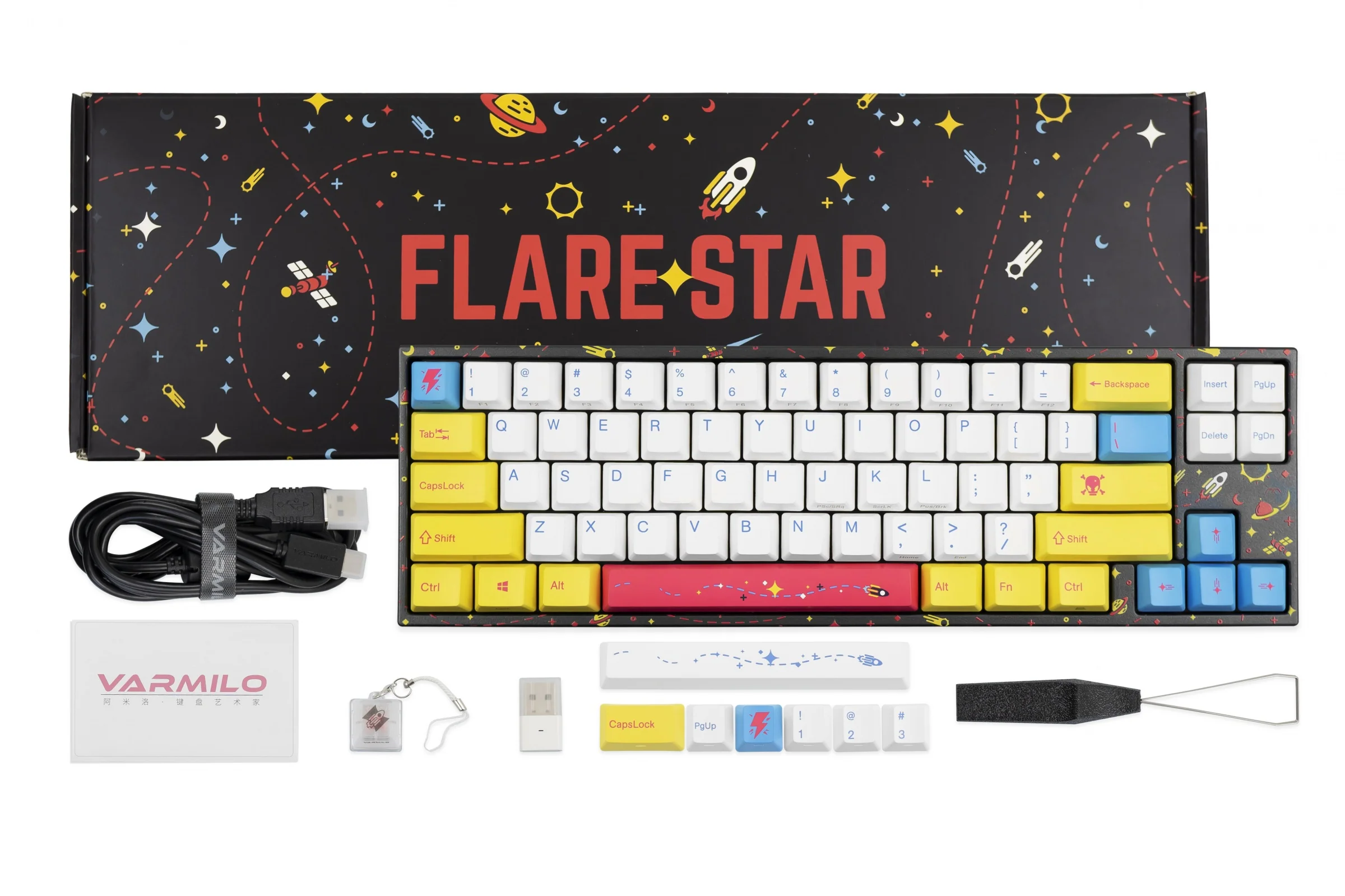 Varmilo x MK x Ducky Miya Pro Flare Star Special Edition Bluetooth Mechanical Keyboard - Image 10