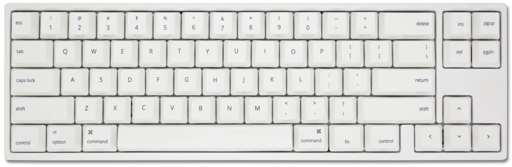 Ducky x Varmilo Miya Pro Mac White LED 65% Dye Sub PBT Mechanical Keyboard