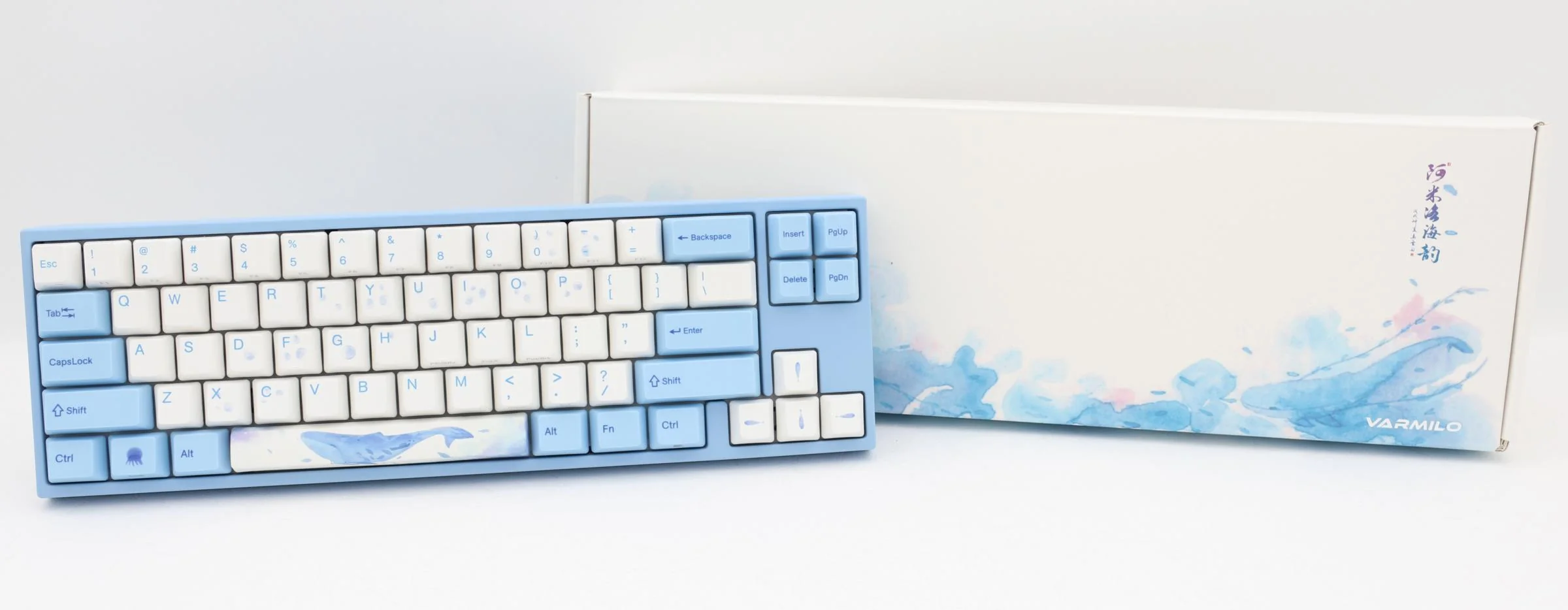 Ducky x Varmilo Miya Pro Sea Melody 65% White LED Dye Sub PBT Mechanical Keyboard - Image 3