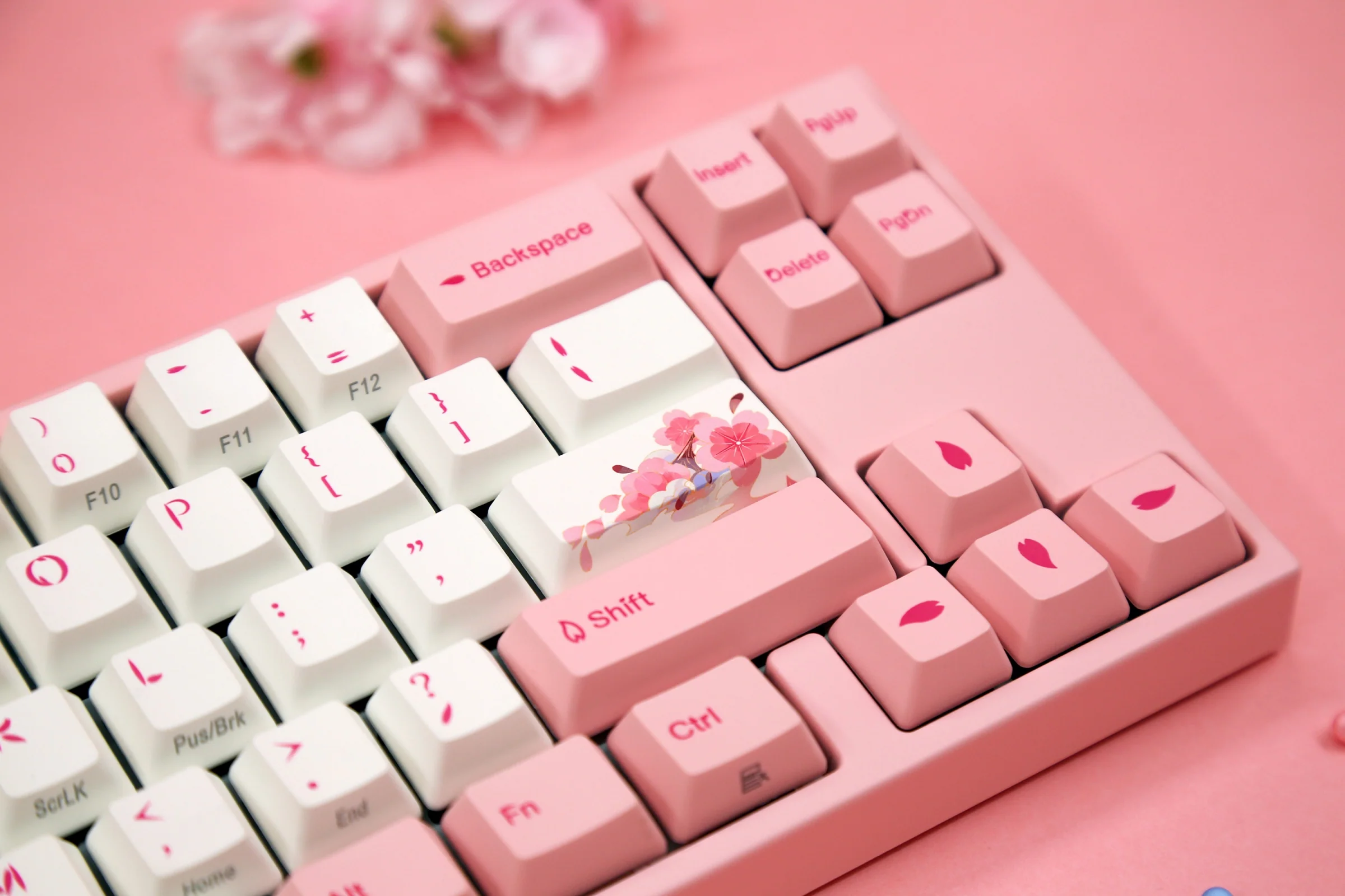 Ducky x Varmilo MIYA Pro Sakura R2 65% Bluetooth Dye Sub PBT Mechanical Keyboard - Image 3
