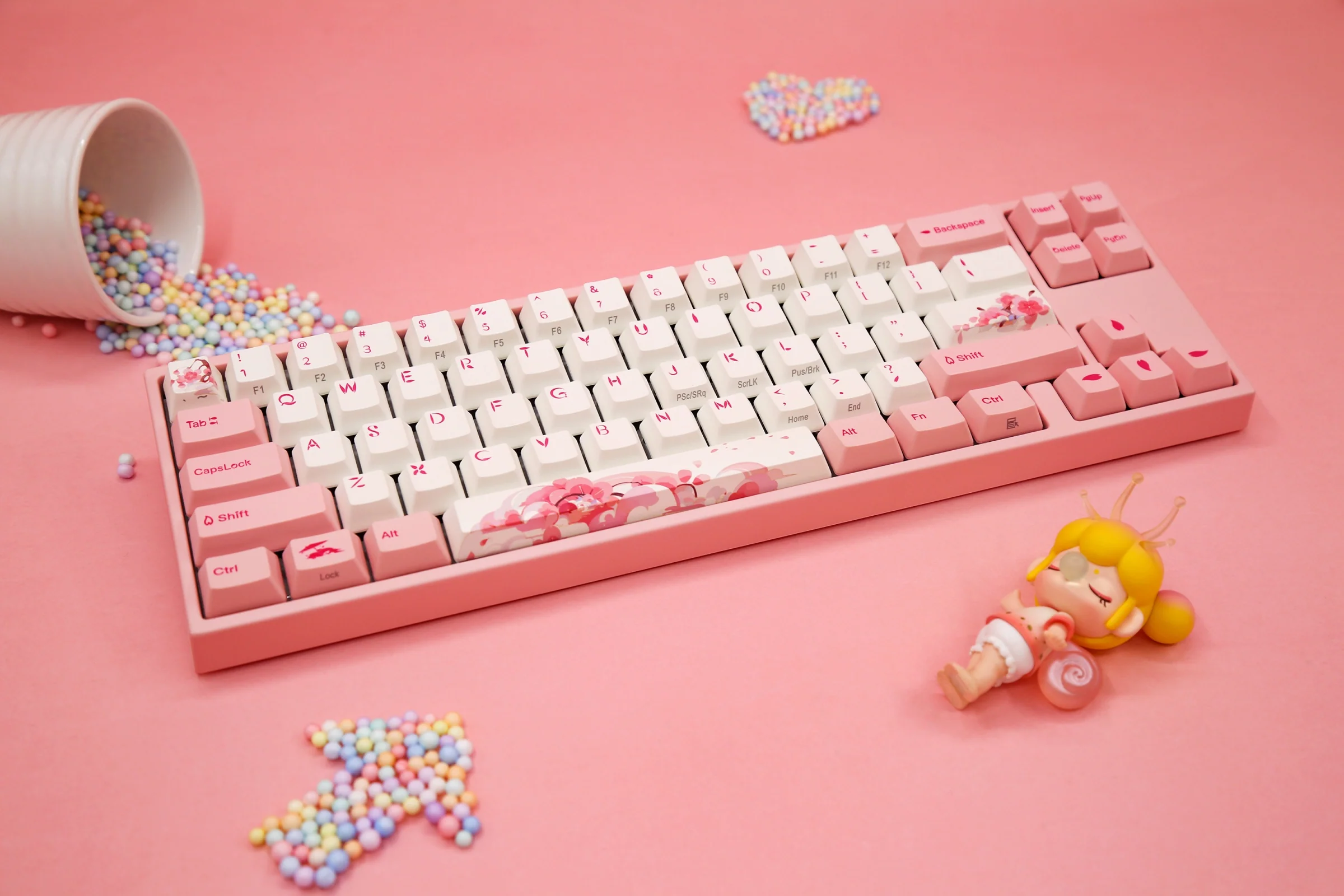 Ducky x Varmilo MIYA Pro Sakura R2 65% Bluetooth Dye Sub PBT Mechanical Keyboard - Image 5
