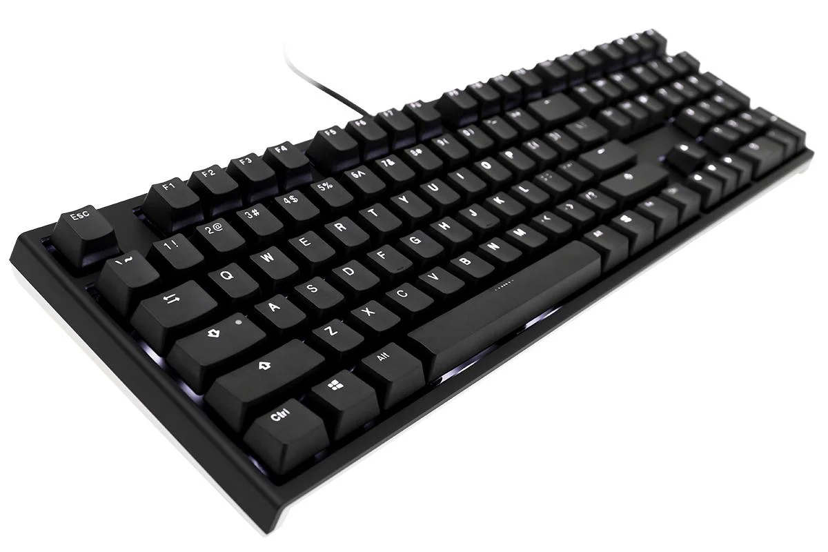 Ducky One 2 Black Case White LED Double Shot PBT Mechanical Keyboard - Image 3