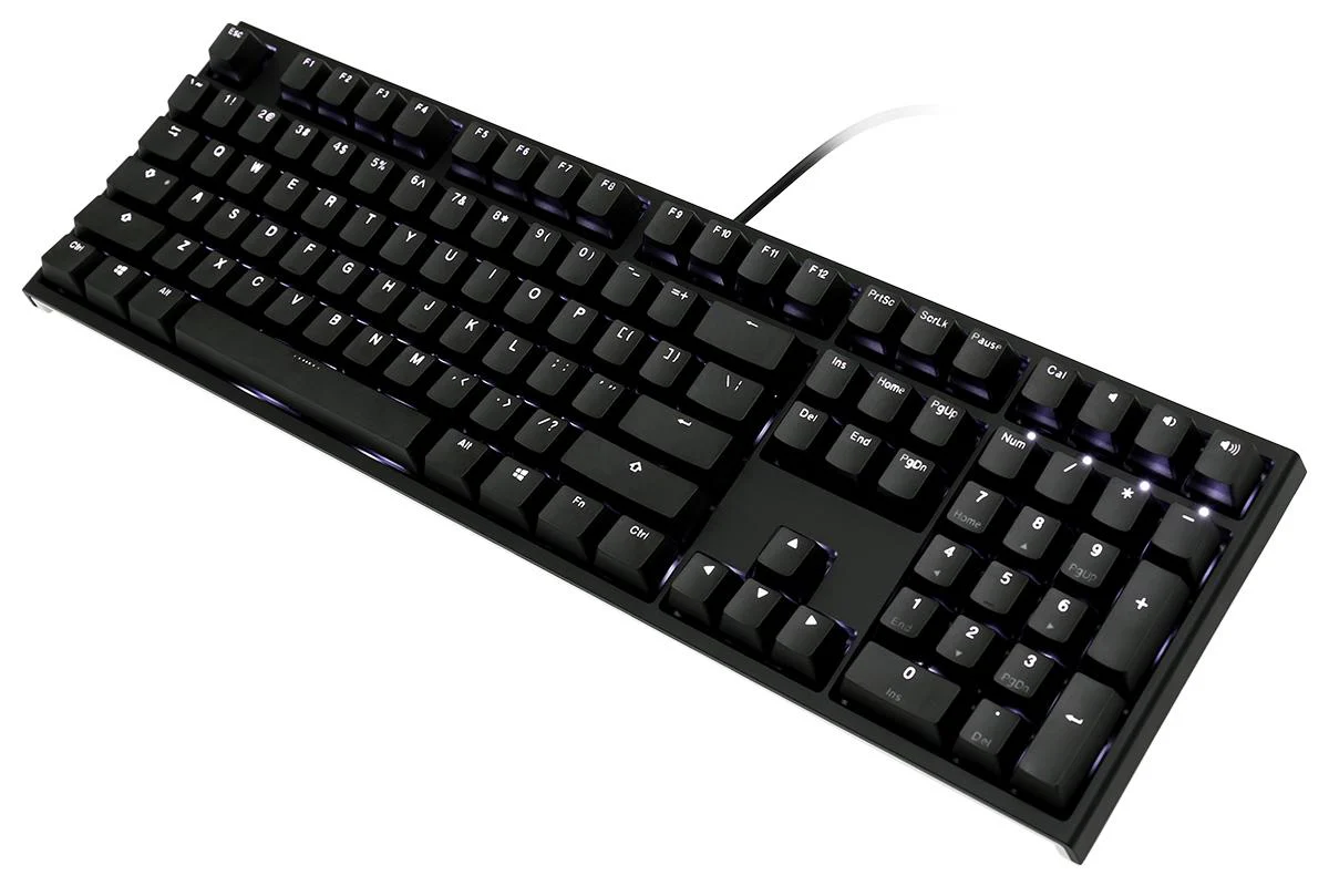 Ducky One 2 Black Case White LED Double Shot PBT Mechanical Keyboard - Image 4