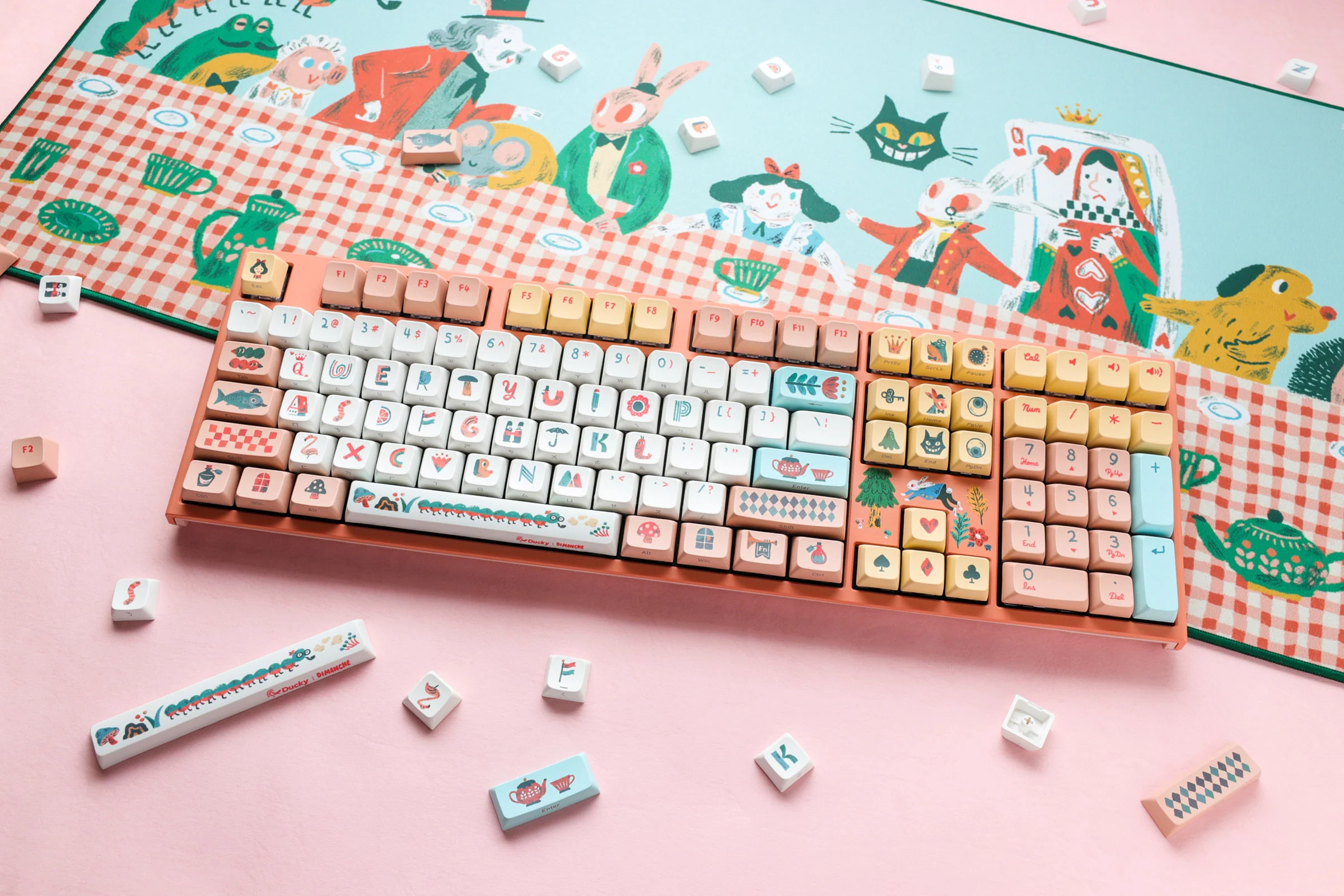 Ducky x Dimanche Alice in Wonderland One 2 Pro Dye Sub PBT Limited Mechanical Keyboard - Image 8