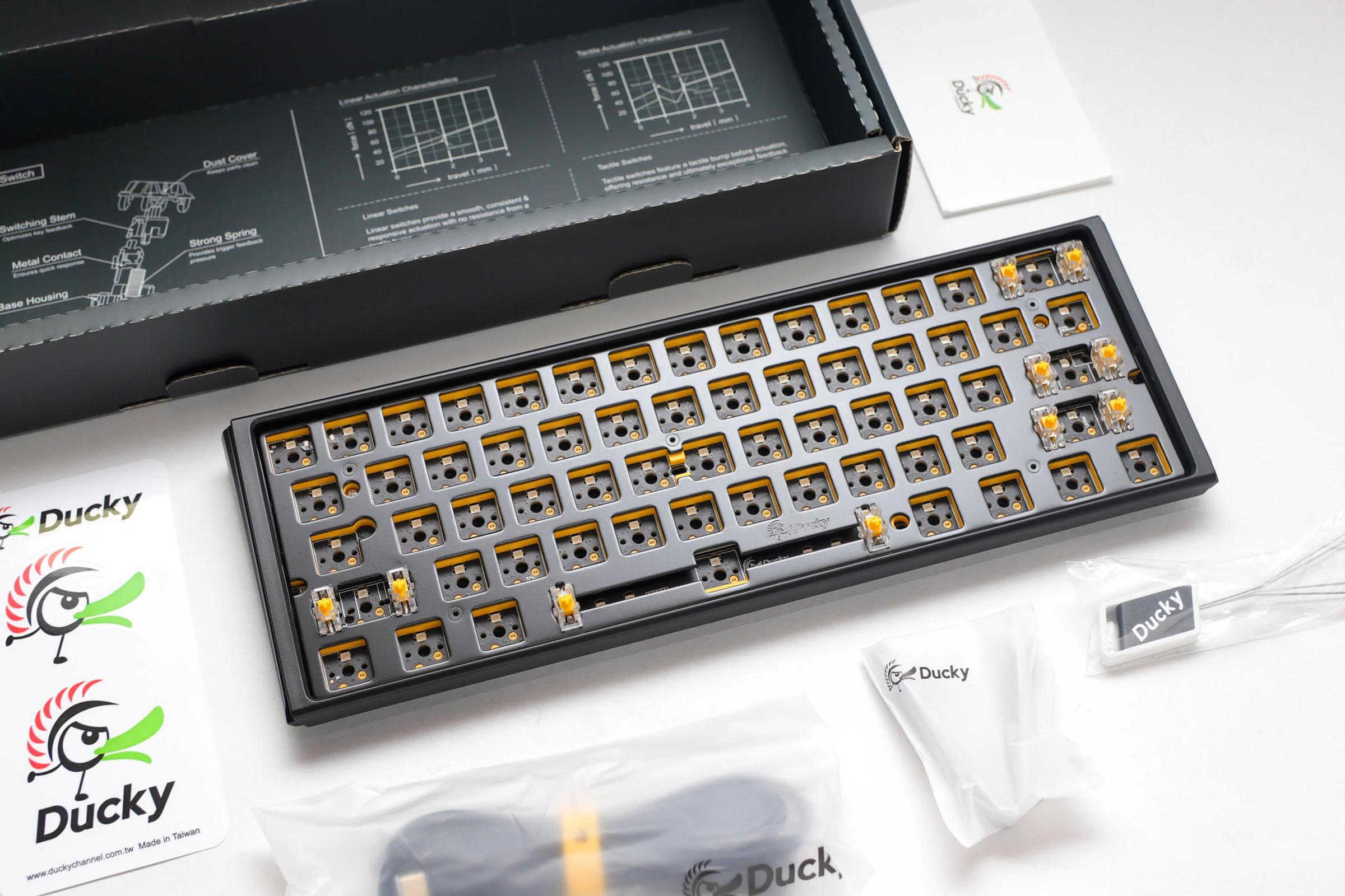 Ducky One 3 Mini Black Barebones 60% Hotswap RGB Mechanical Keyboard - Image 8