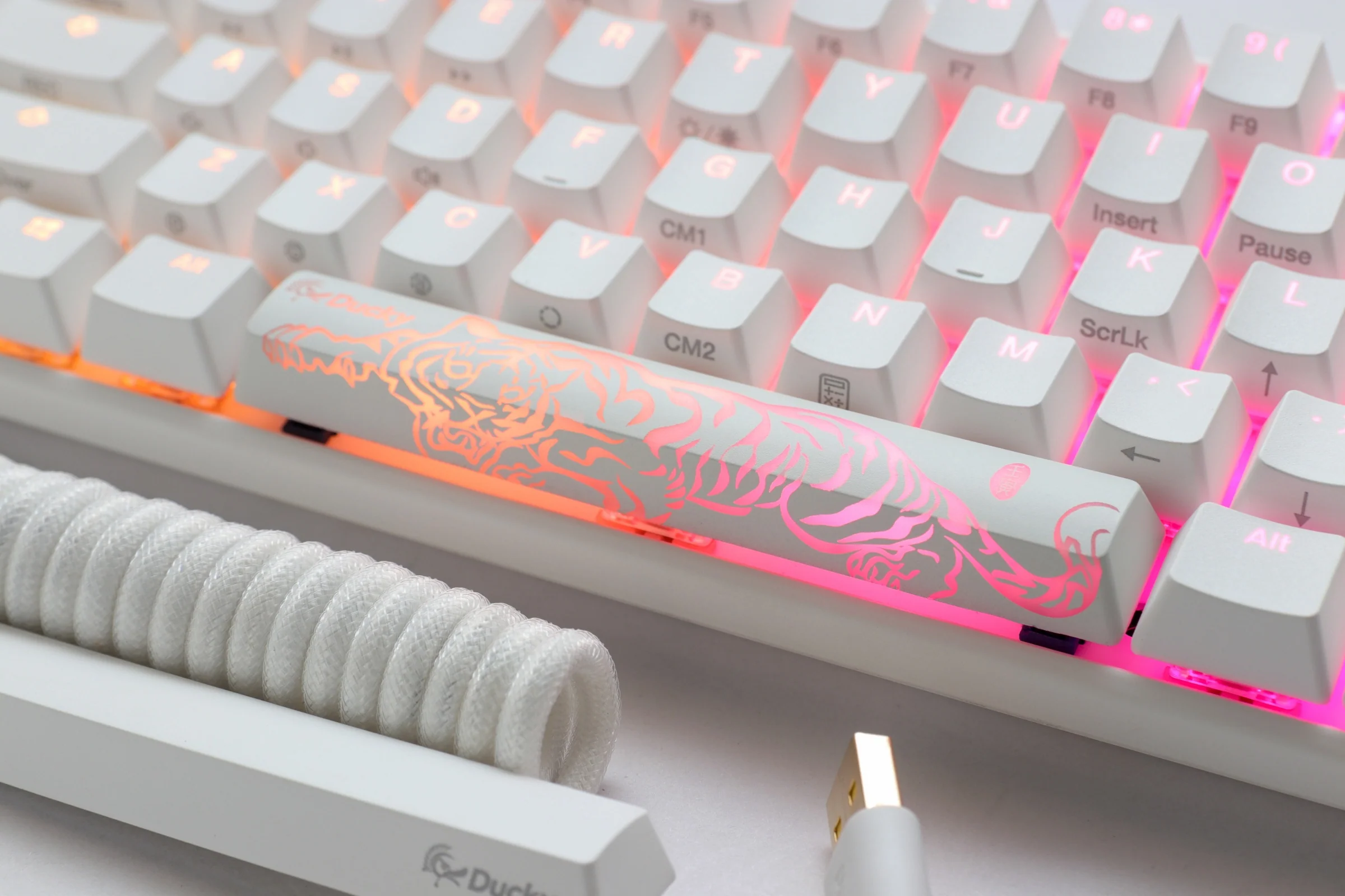 Ducky One 3 Mini Pure White 60% Hotswap RGB Mechanical Keyboard w/ Quack Mechanics - Image 8