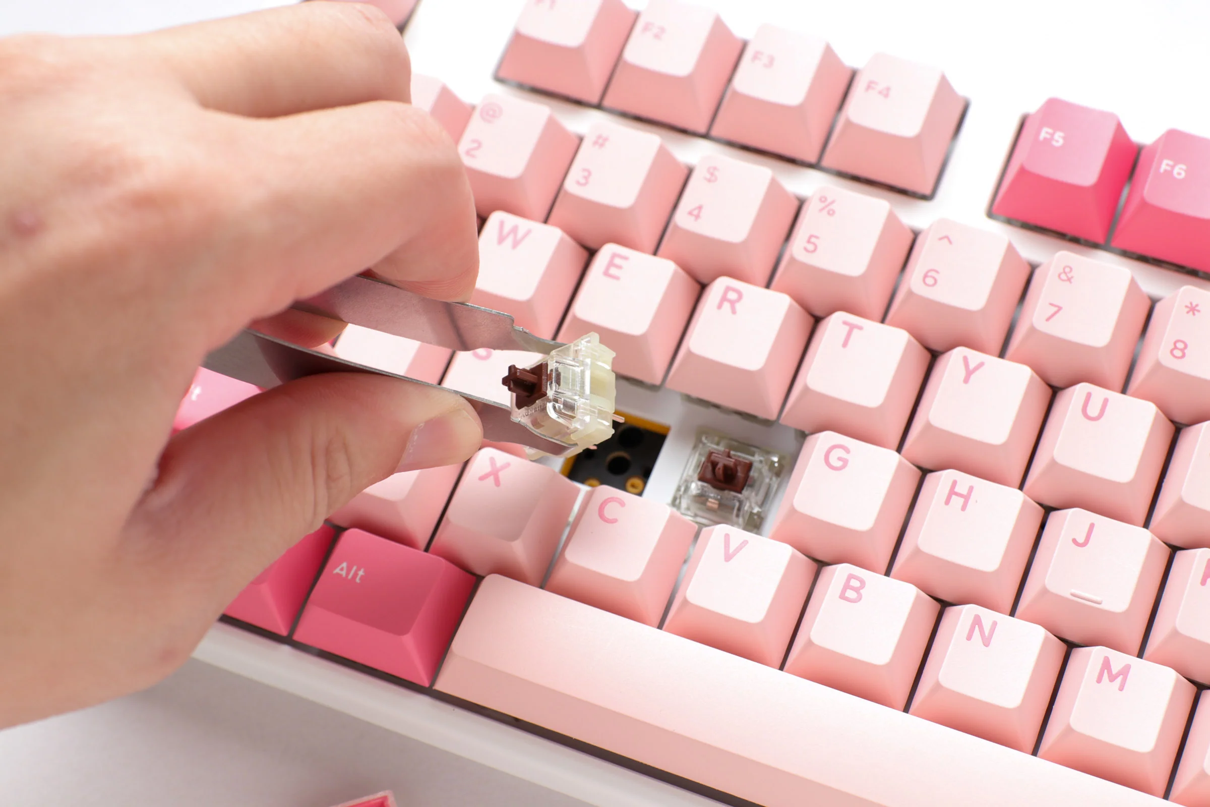 Ducky One 3 TKL Gossamer Pink Hotswap Double Shot PBT QUACK Mechanical Keyboard - Image 3