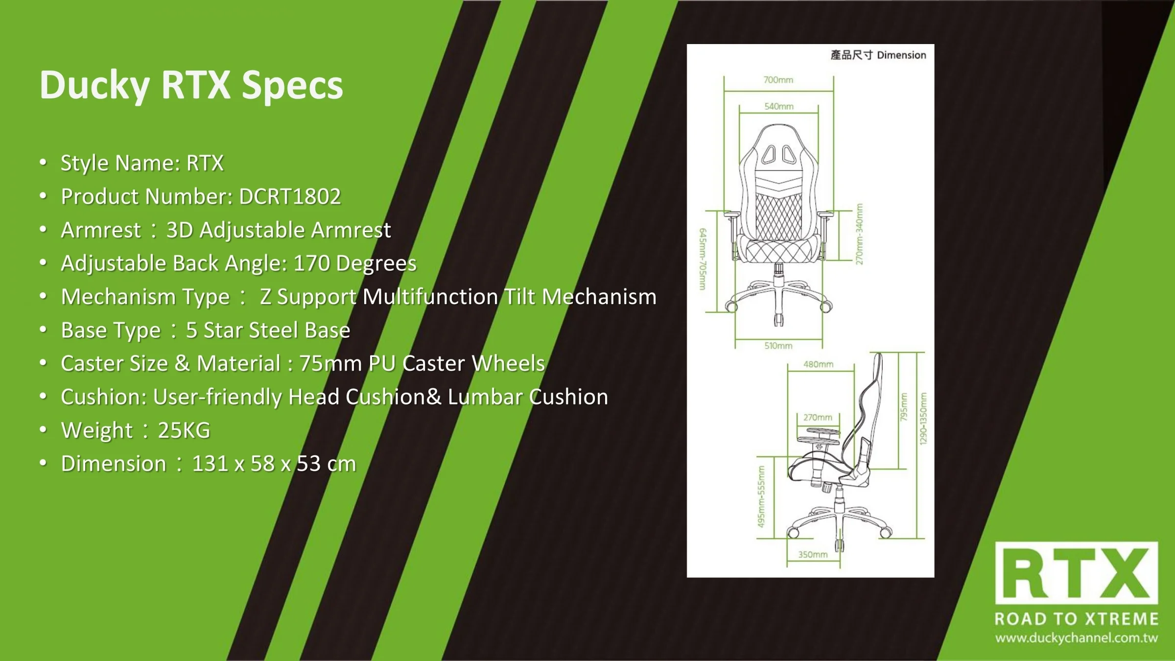 Ducky RTX Gaming Chair - Image 9