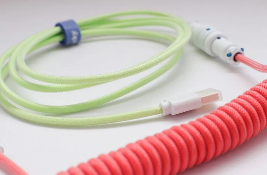 Ducky x MK Strawberry Frog Premicord Custom USB Cable w/ Coil - Image 3