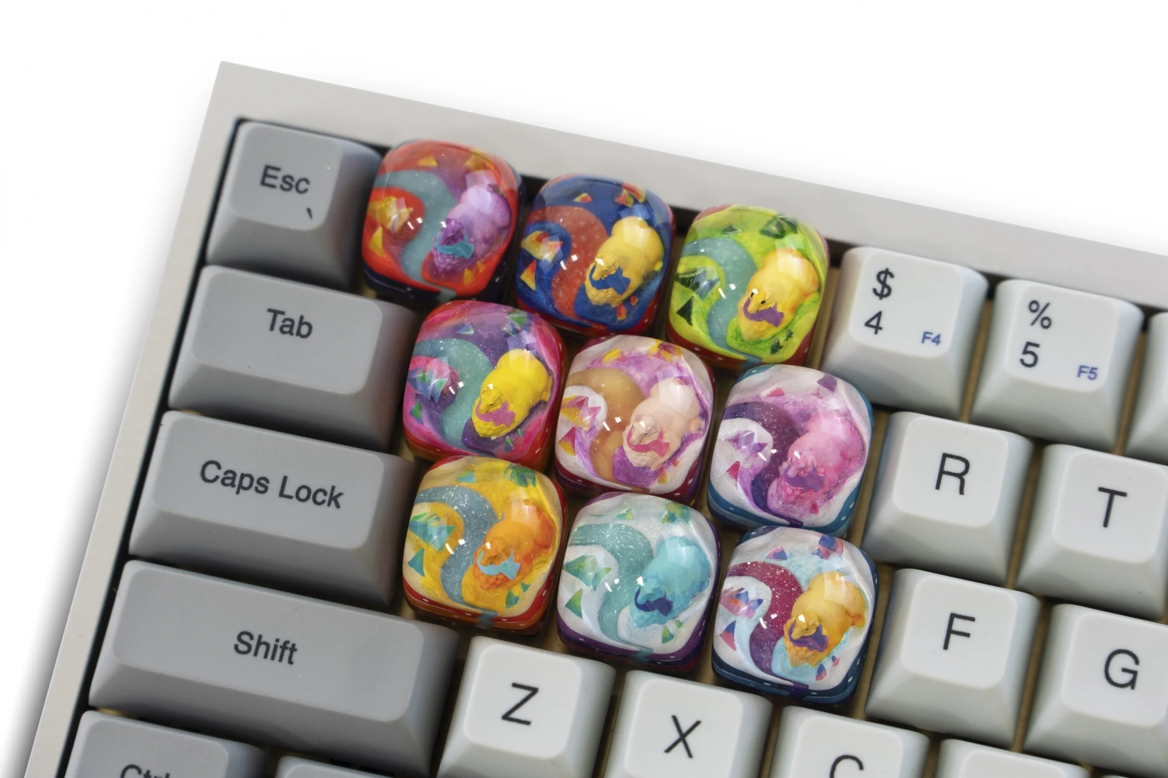 Dwarf Factory x MK Alien Llama Artisan Keycap DOM Profile Resin Artisan Keycap - Image 3