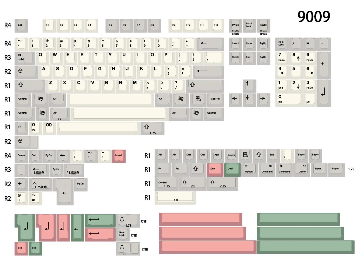 EnjoyPBT 9009 178 Key Keycap Set - Image 5