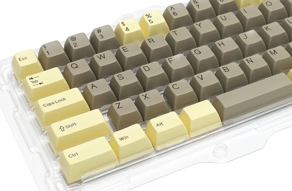 Filco Custard / Chocolate MINILA 72 Key SA Profile Double Shot ABS Keycap Set - Image 3
