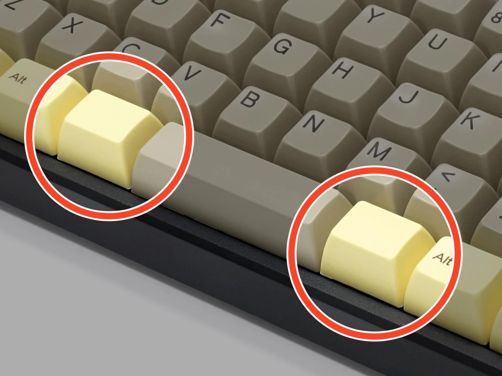 Filco Custard / Chocolate MINILA 72 Key SA Profile Double Shot ABS Keycap Set - Image 6