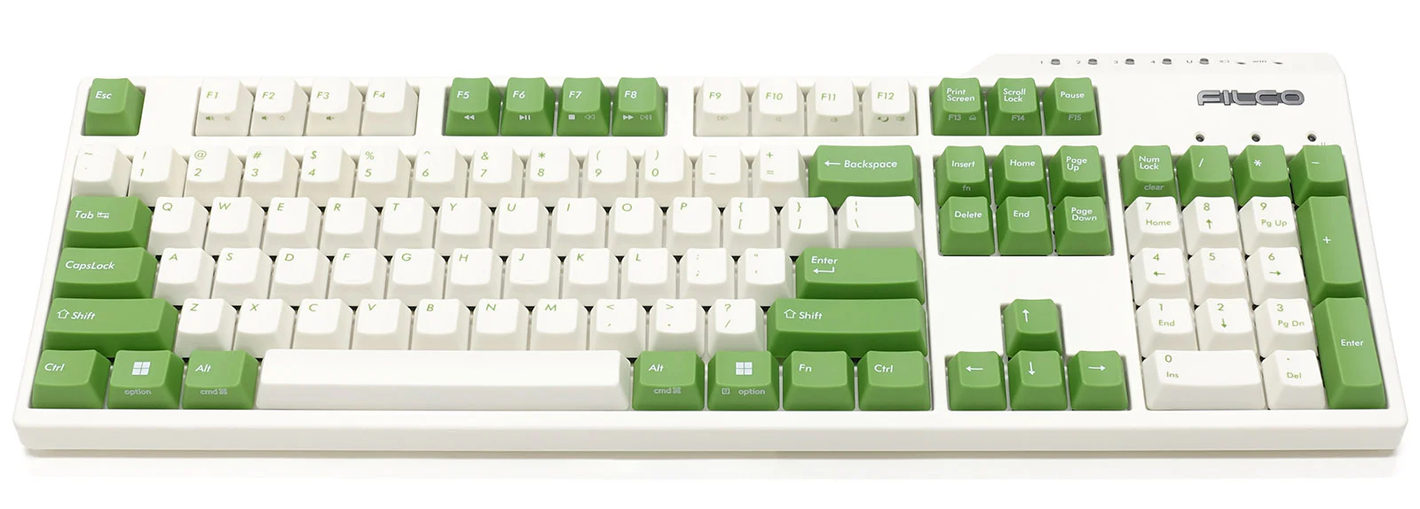 Filco Majestouch Convertible 3 Green and White Double Shot PBT Mechanical Keyboard