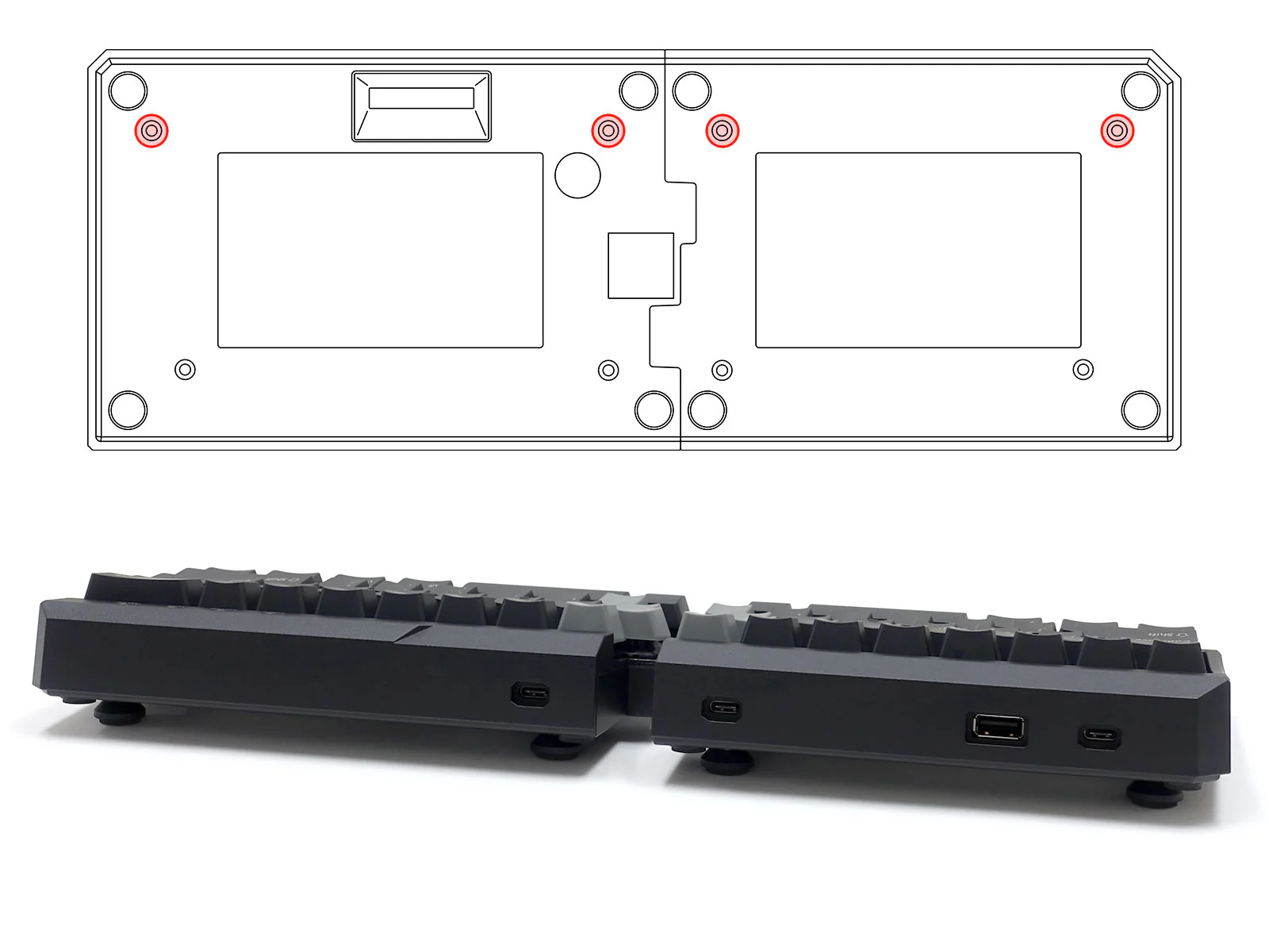 Filco Majestouch Xacro M10SP Black 65% Split Double Shot PBT Mechanical Keyboard - Image 10