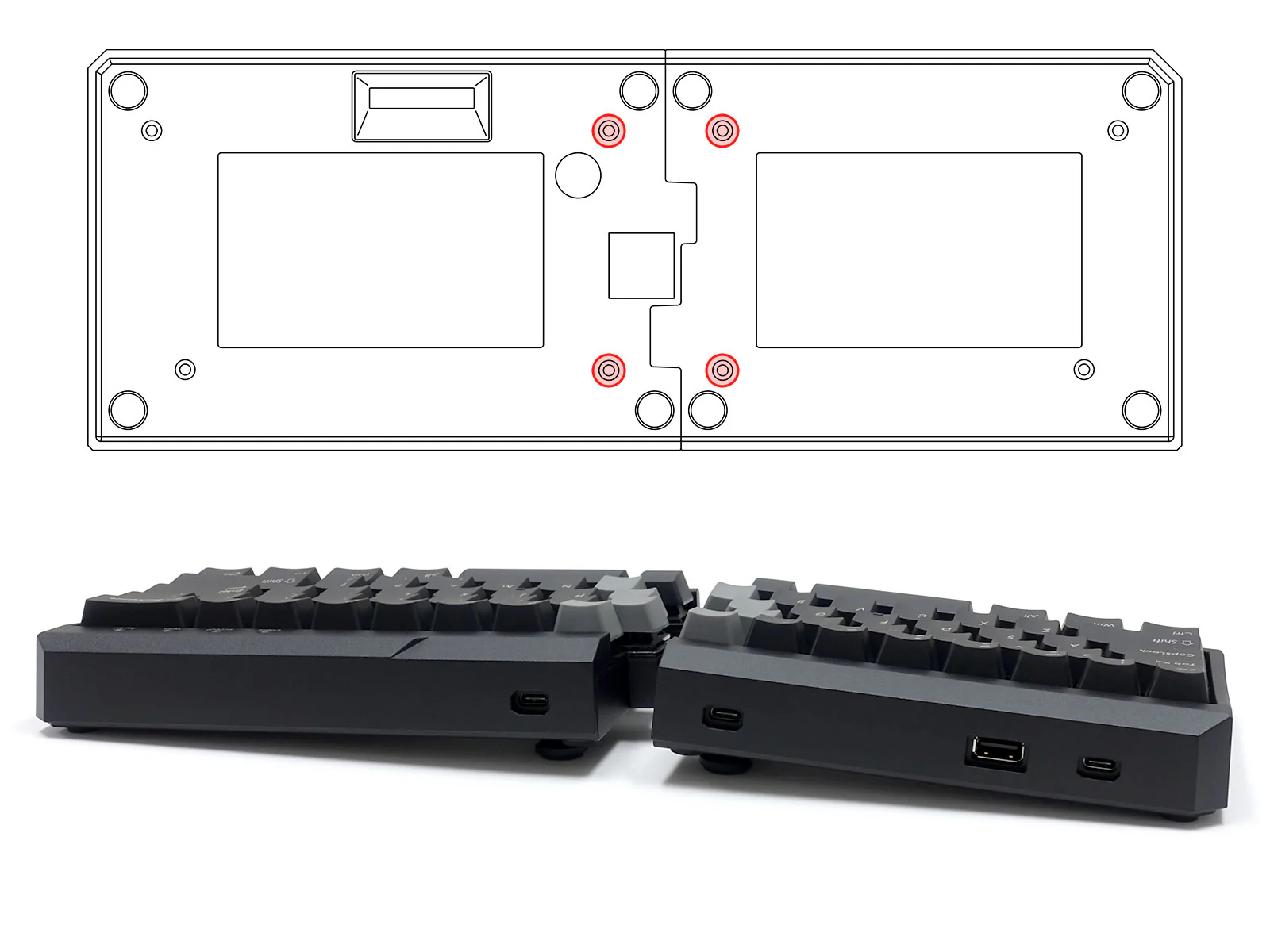 Filco Majestouch Xacro M10SP Black 65% Split Double Shot PBT Mechanical Keyboard - Image 11