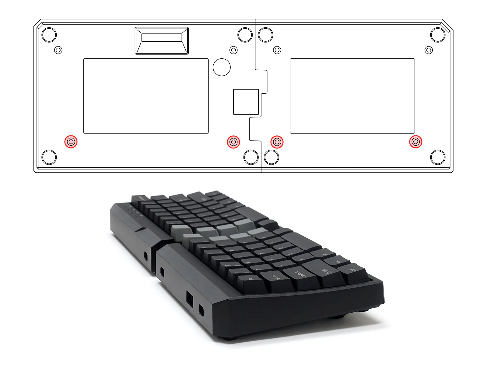 Filco Majestouch Xacro M10SP Black 65% Split Double Shot PBT Mechanical Keyboard - Image 12