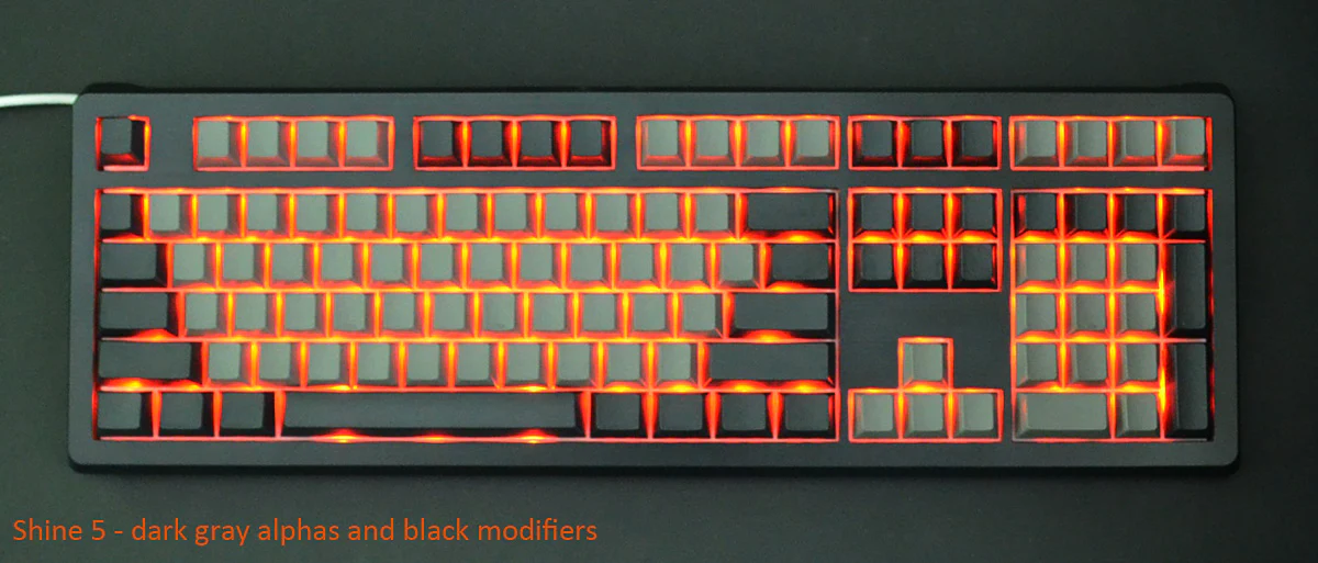 Gateron Dark Grey Blank 120 Key Gateron Profile PBT Keycap Set - Image 7