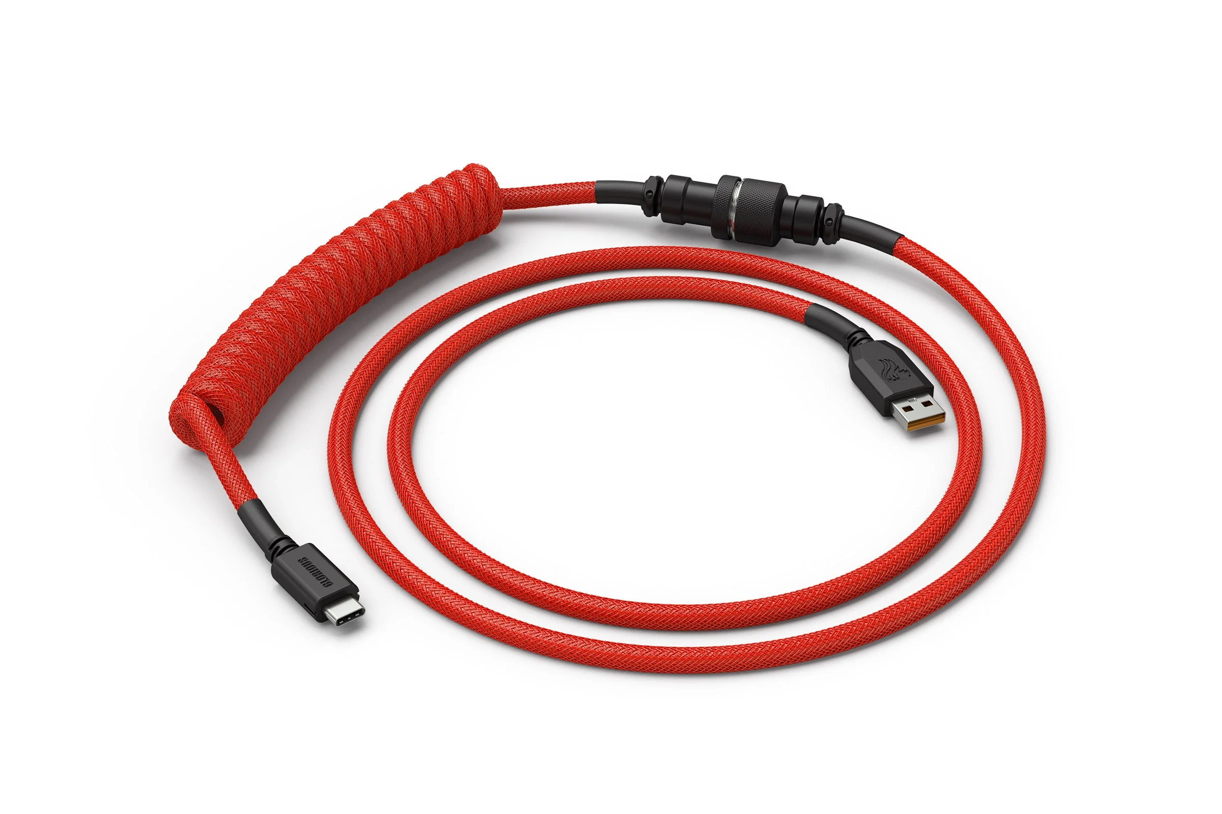 Glorious PC Coiled Keyboard Cable Red - Image 2