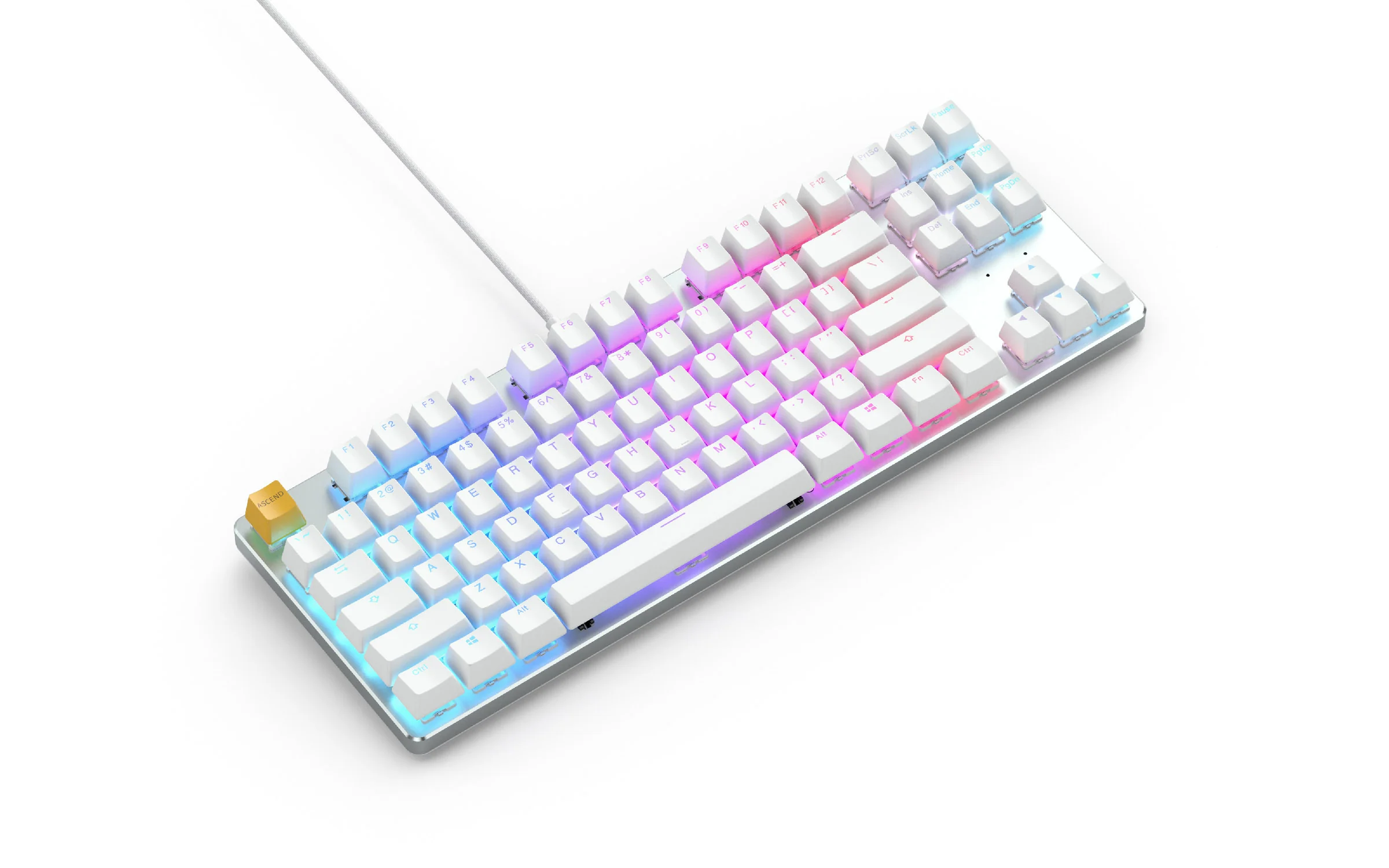 Glorious PC GMMK White Ice TKL RGB LED Double Shot ABS Mechanical Keyboard - Image 2