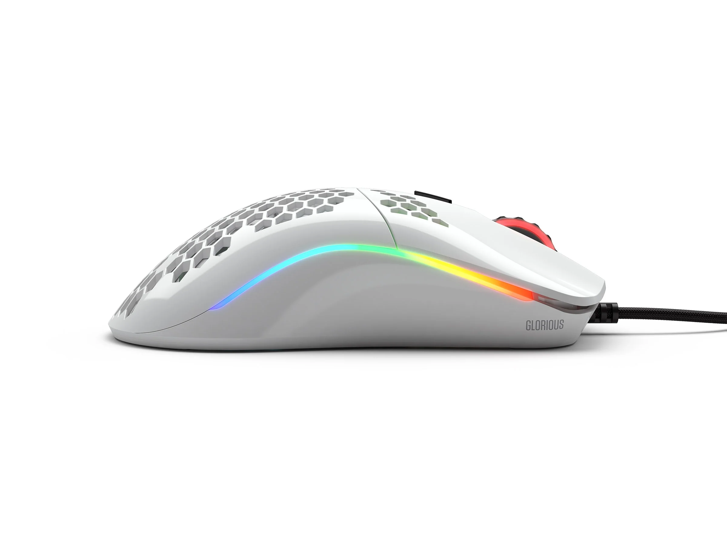 Glorious PC Model O Glossy White RGB Wired Mouse - Image 5