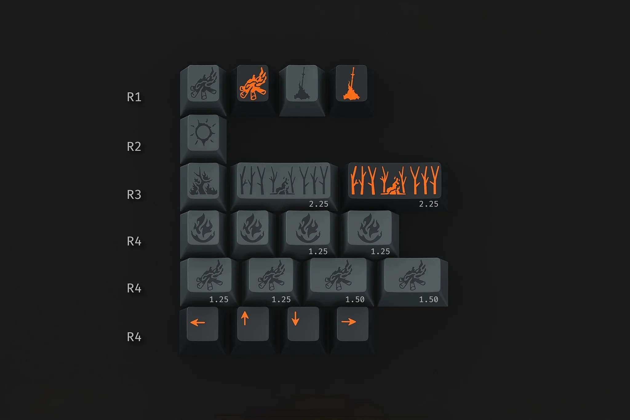 GMK Cinder Cherry Profile Double Shot ABS Keycap Set - Image 3