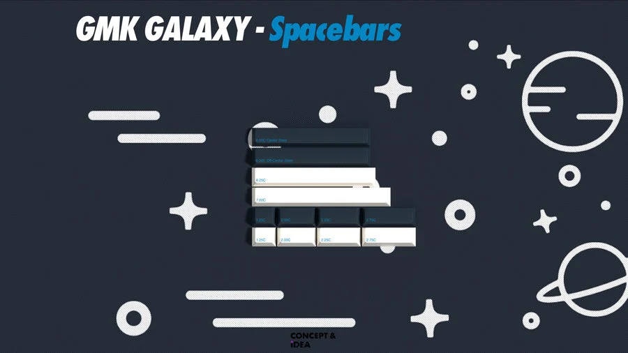 GMK Galaxy Cherry Profile Double Shot ABS Keycap Set - Image 2