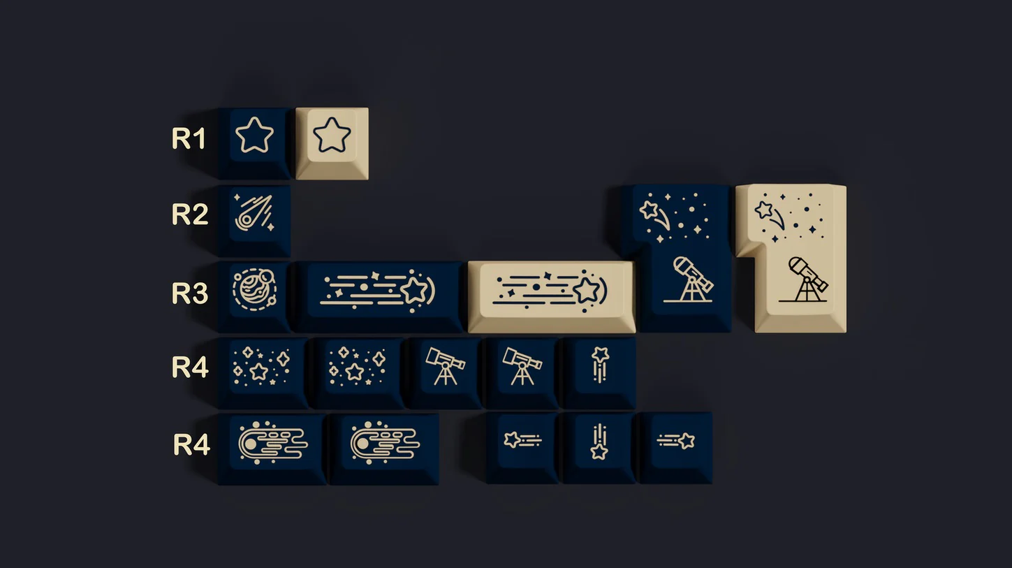 GMK Stargaze Cherry Profile Double Shot ABS Keycap Set - Image 3