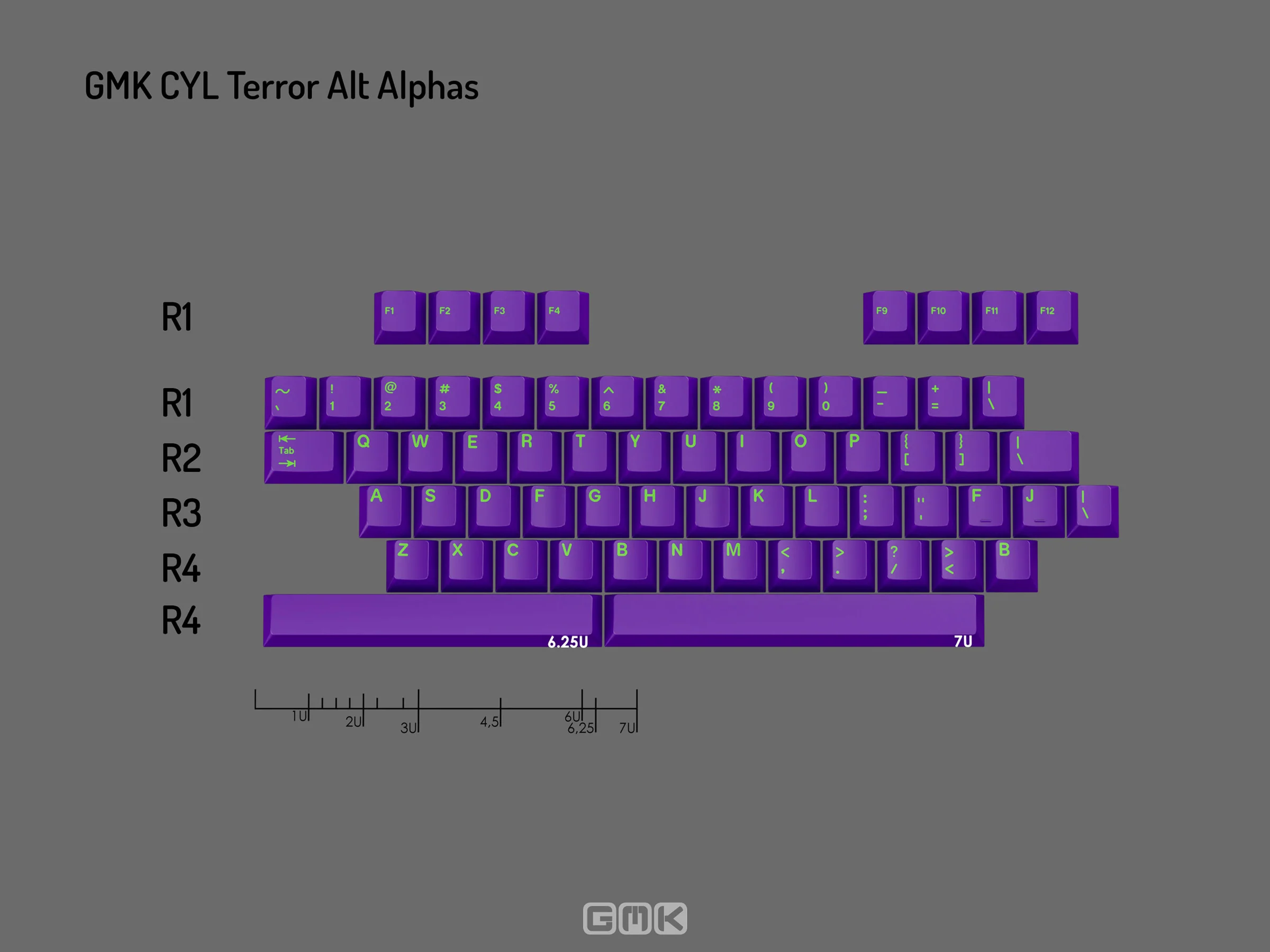 GMK Terror Cherry Profile Double Shot ABS Keycap Set - Image 7
