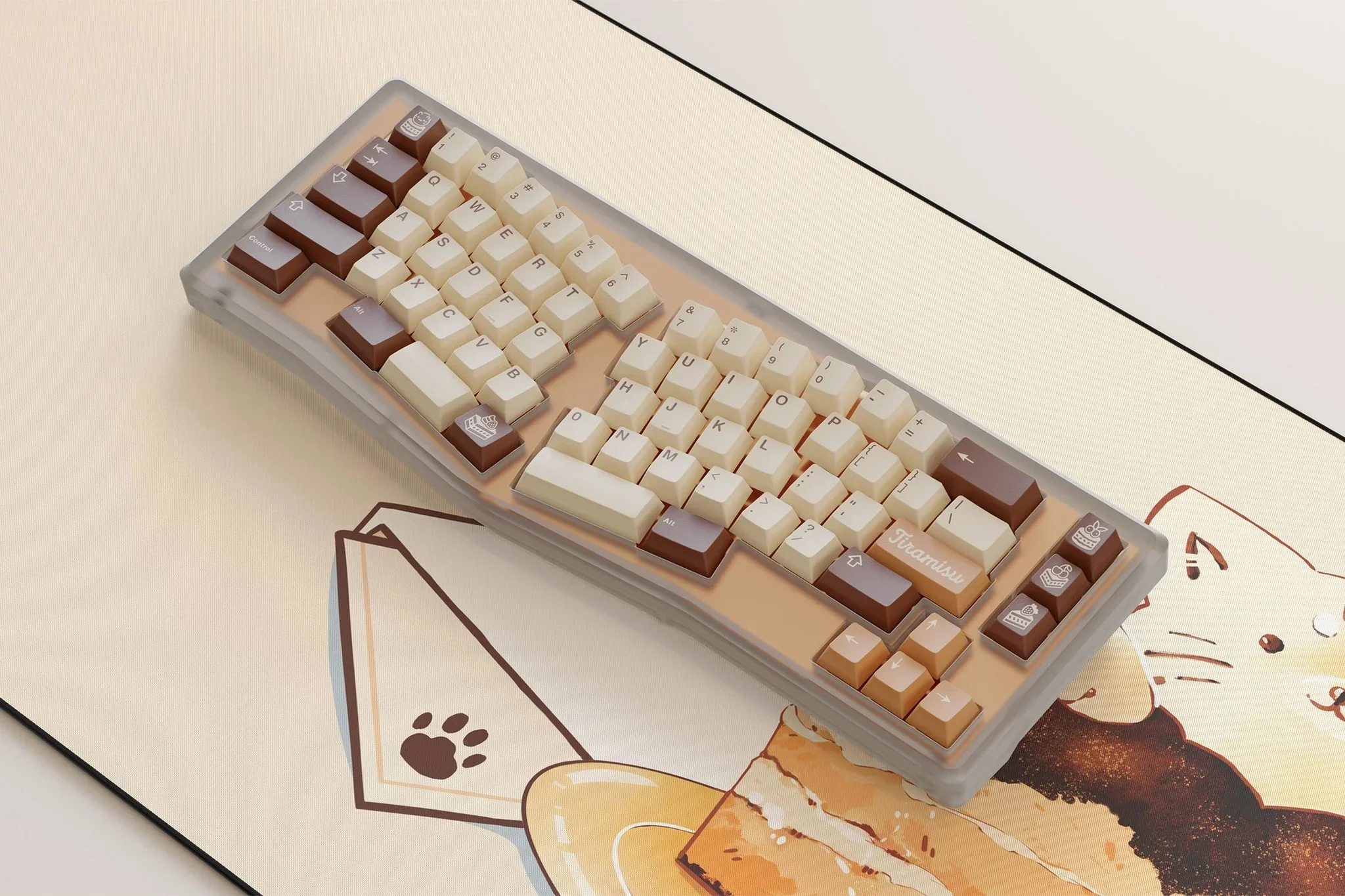 GMK Tiramisu Cherry Profile Double Shot ABS Keycap Set - Image 3