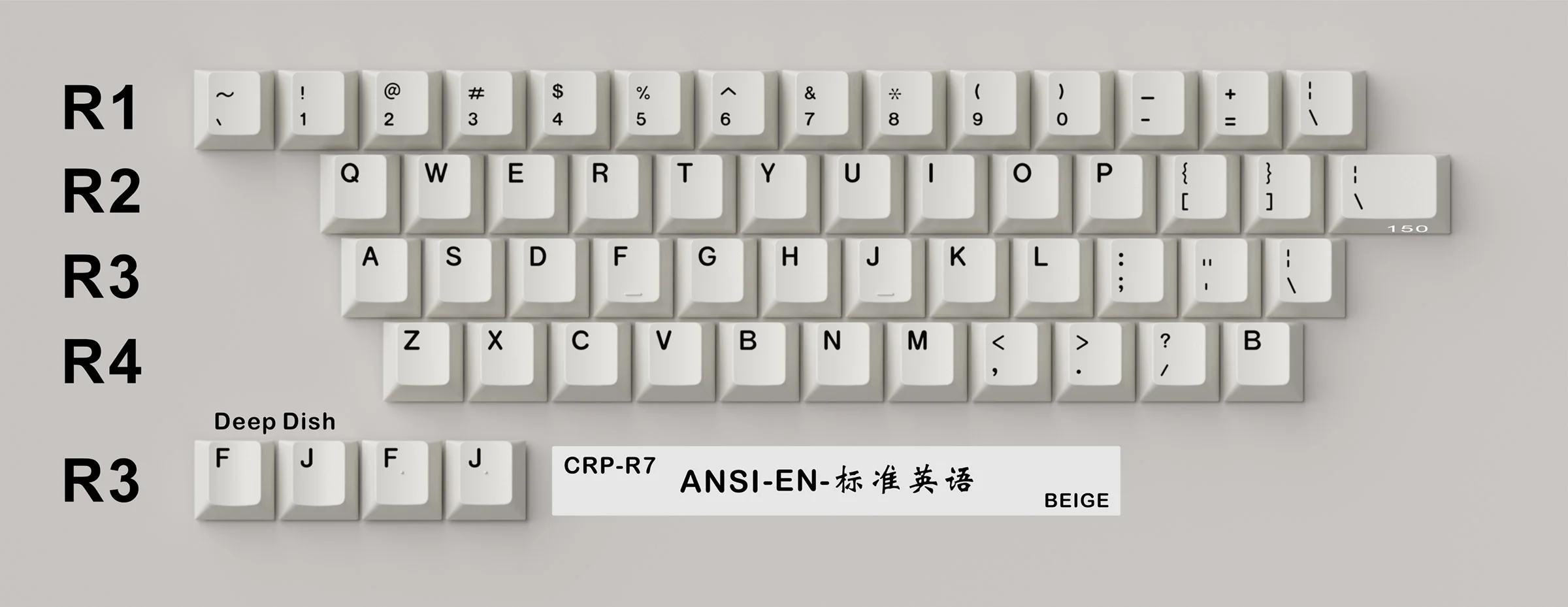 HammerWorks CRP R7 Beige Cherry Profile Dye Sub PBT Keycap Set - Image 11