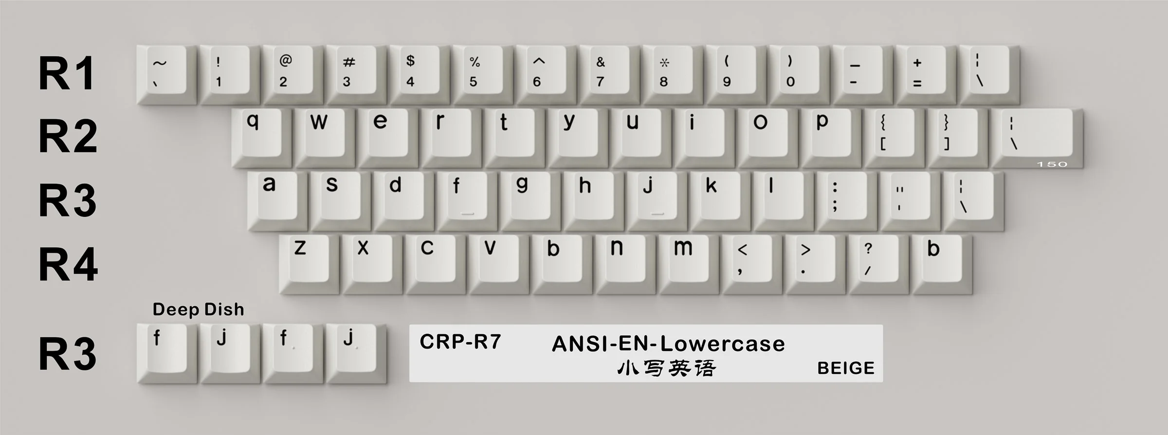 HammerWorks CRP R7 Beige Cherry Profile Dye Sub PBT Keycap Set - Image 12